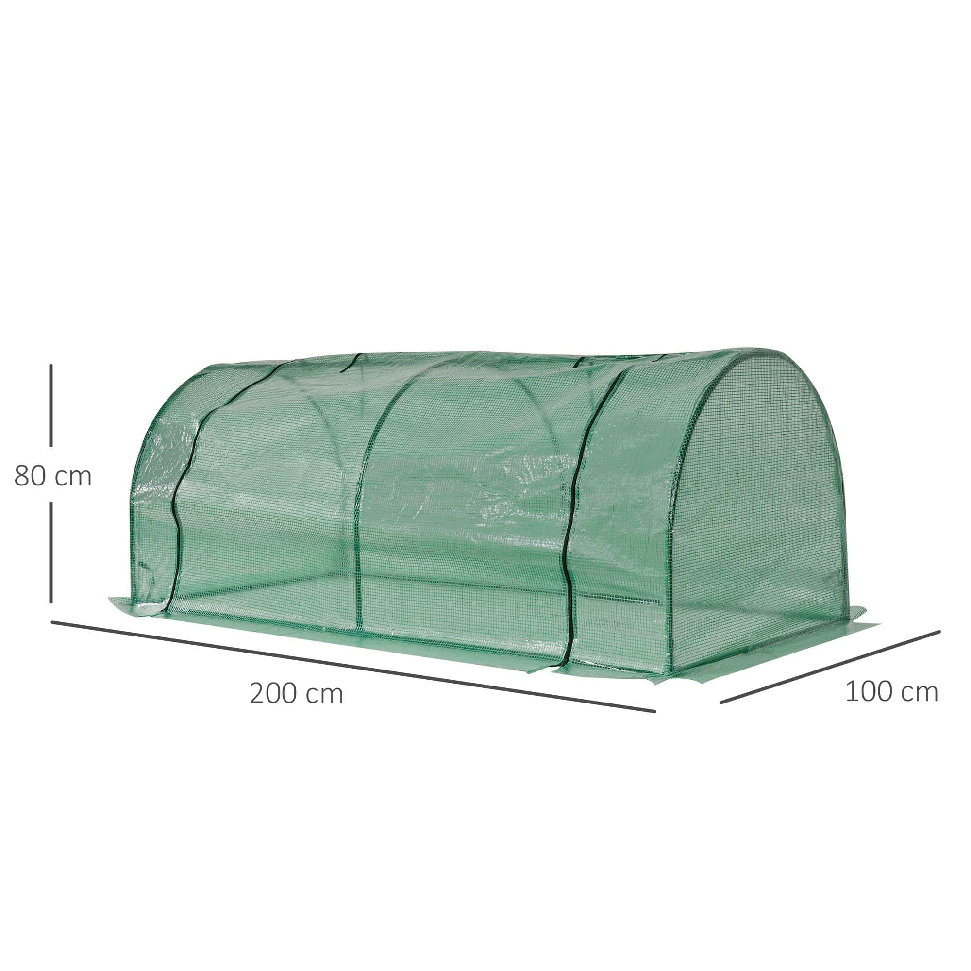 4goodz Kweekkas met Ramen 200x100x80 cm - foliekas - Groen 4goodz Kweekkas met Ramen 200x100x80 cm - foliekas - Groen