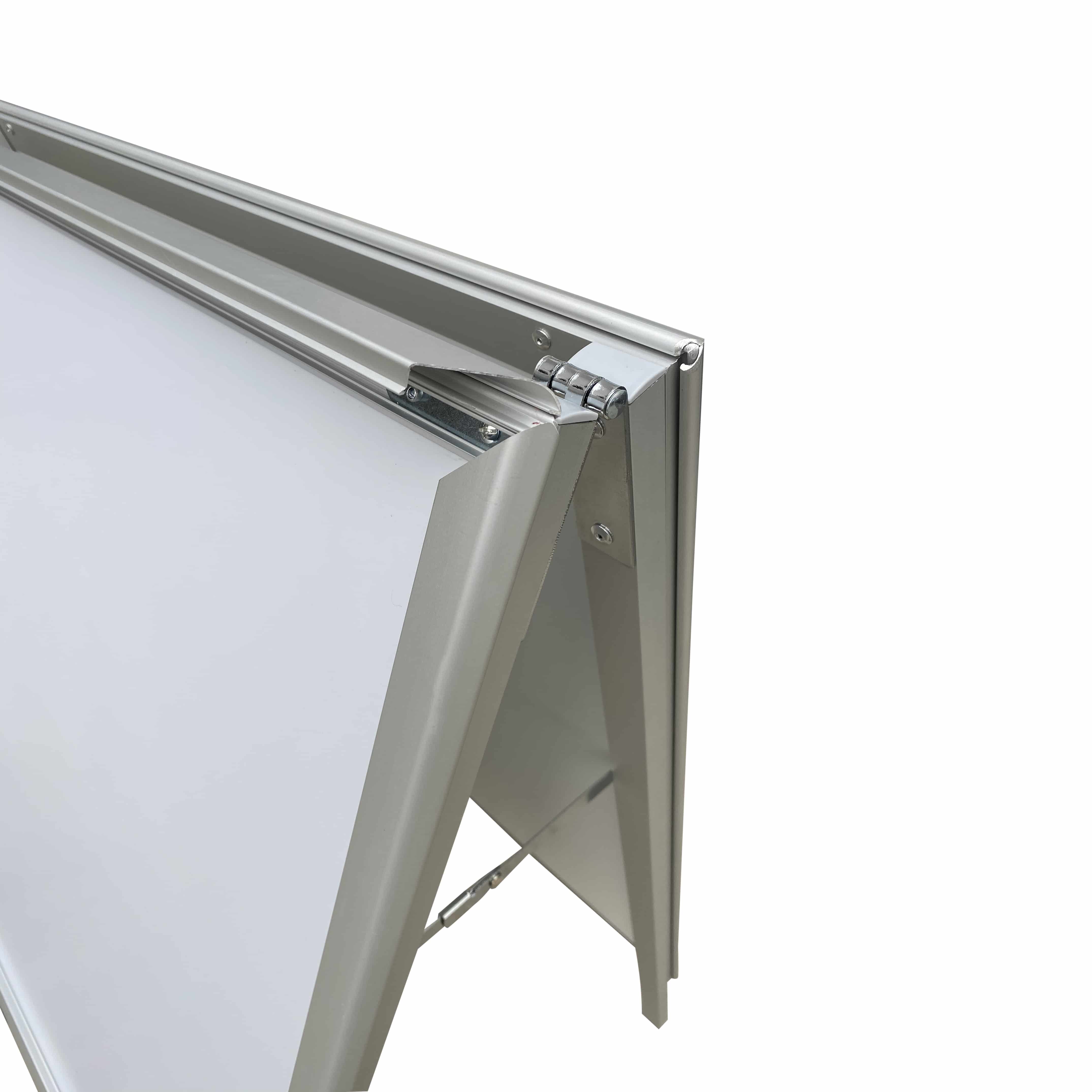 4offiz® Chicago Silver aluminium stoepboard / reclamebord A1 - zilver
