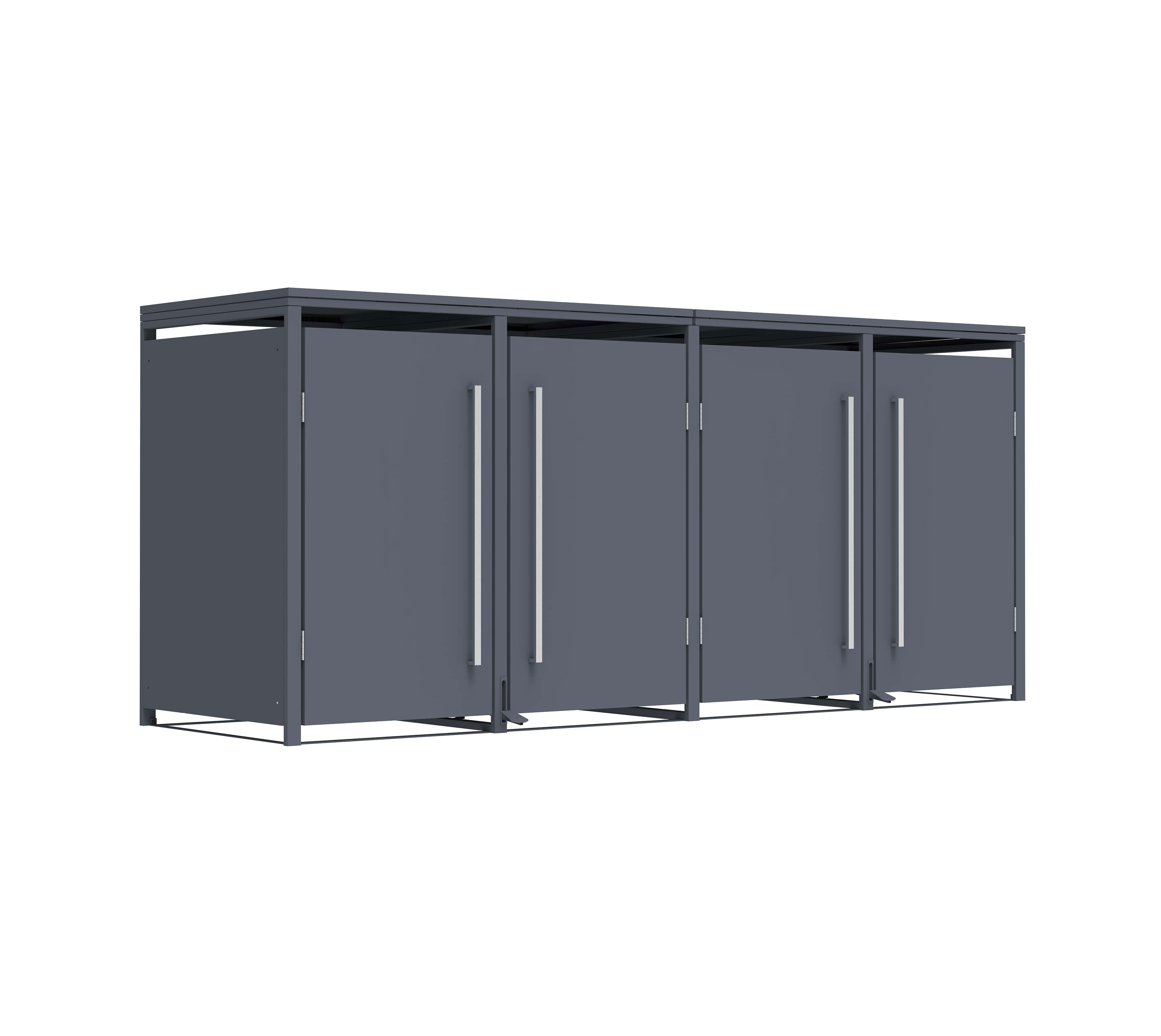 Westmann Pedura-4 Metalen Containerombouw met Pedaal bediening - 4 kliko's - Antraciet