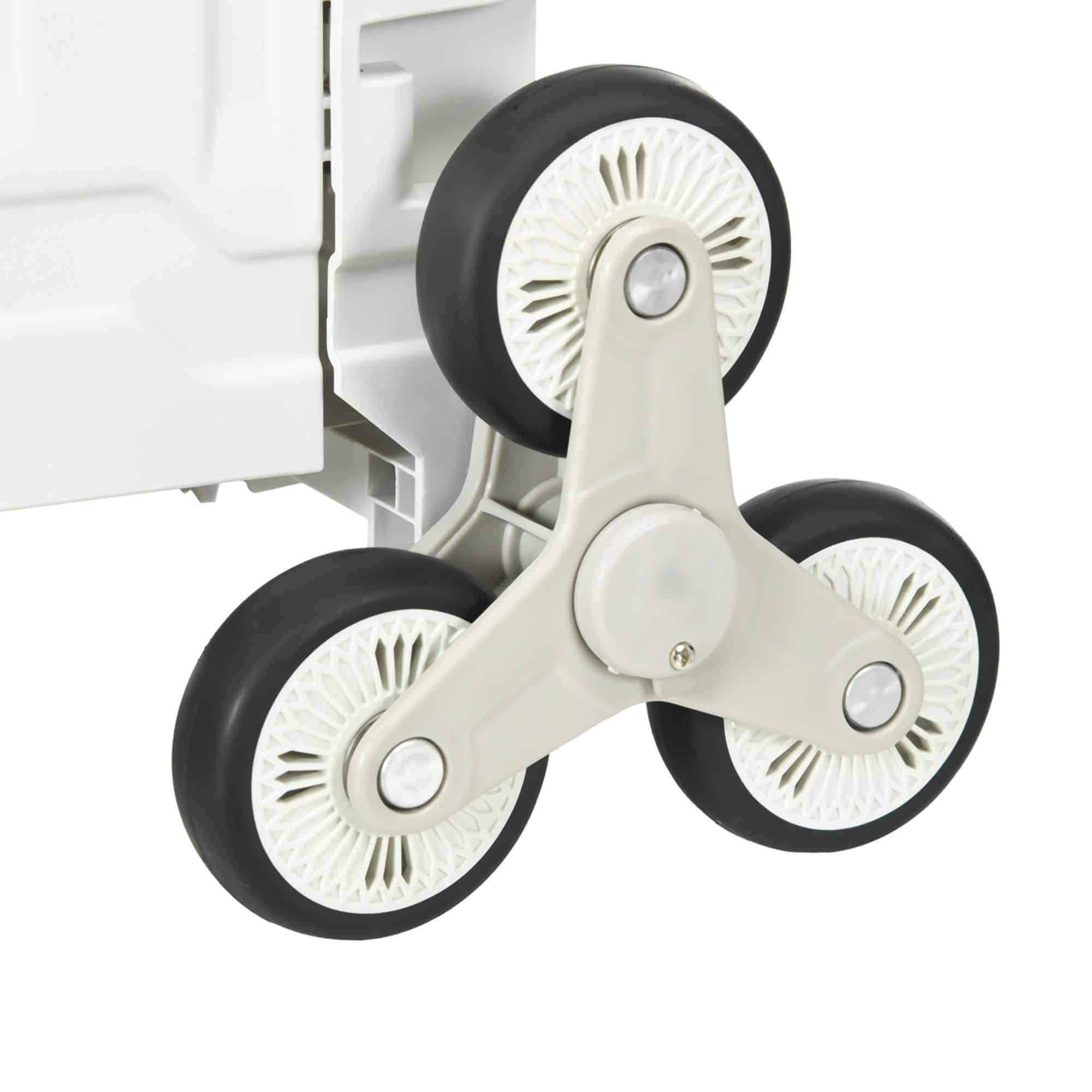 4goodz Winkelwagen Vouwkrat Trapklimmer Opvouwbaar max. 65 Kg Belastbaar - Wit