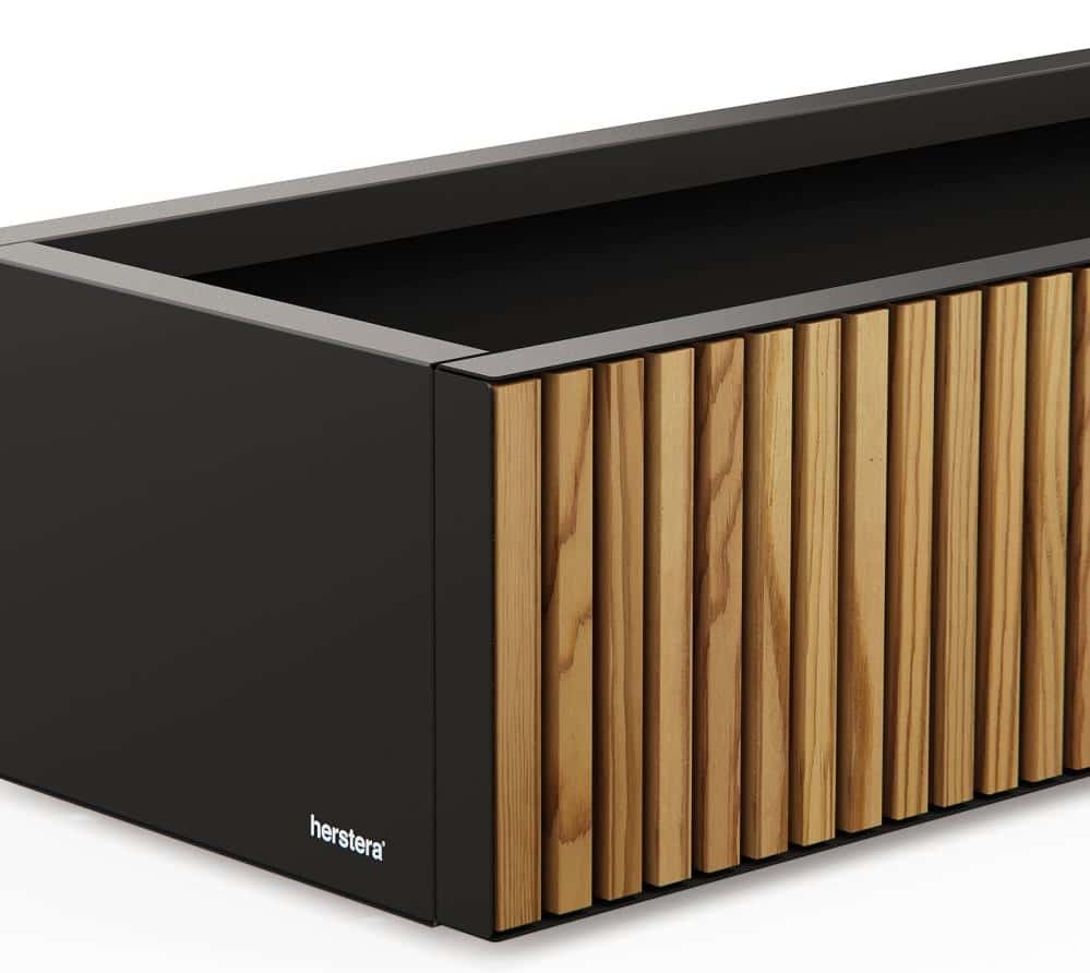 Herstera Garden XIC M - Metalen Plantenbak 100x40x25 cm - Hout