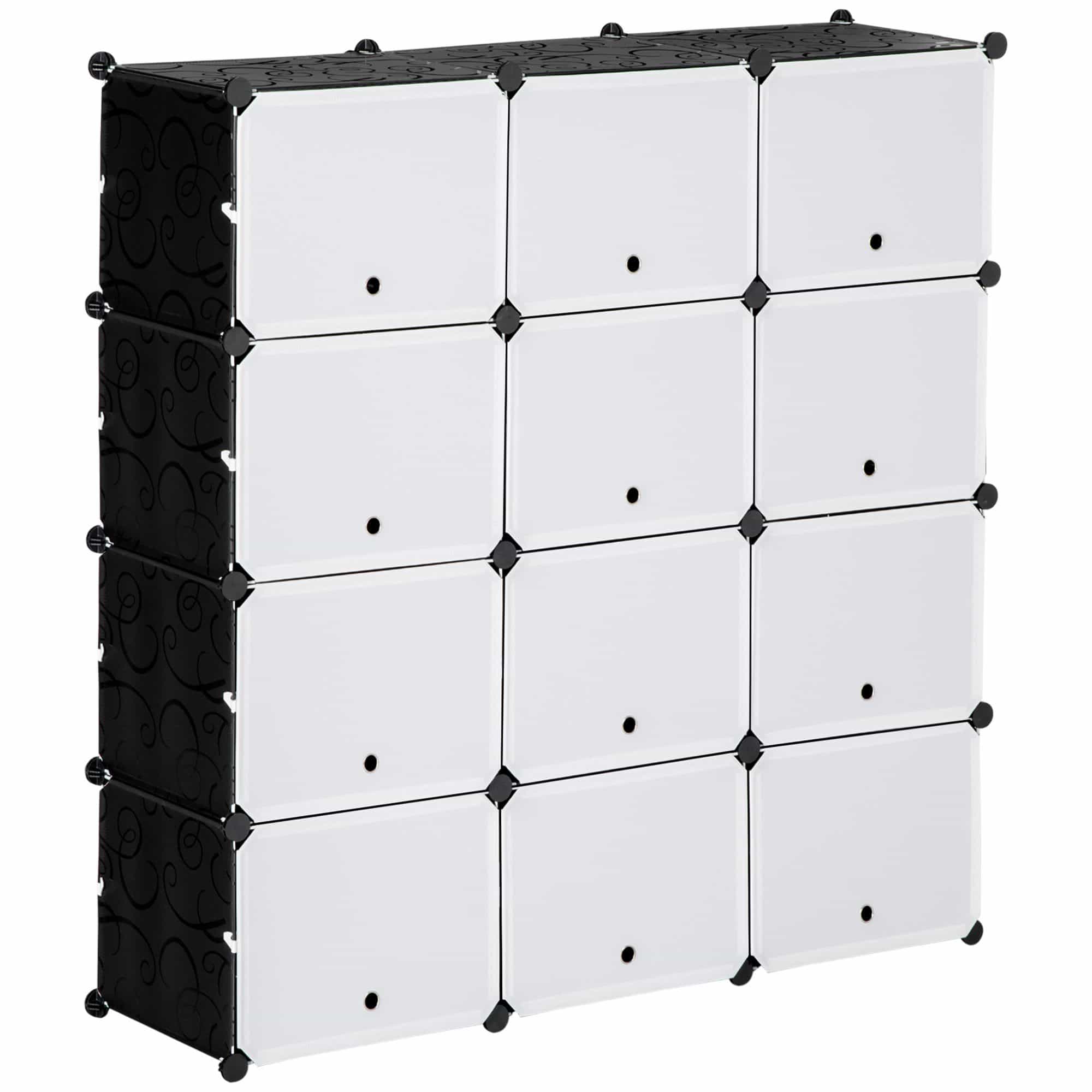 4goodz Schoenenkast Opbergbox met 12 Kubussen - Schoenenrek 850-169WT