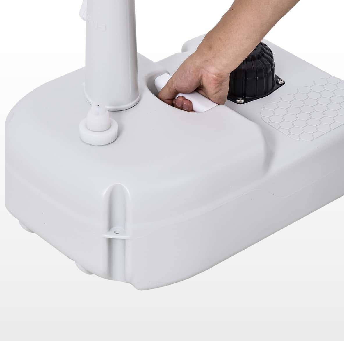 4goodz Mobiele wastafel inclusief wielen en reservoir - Wit 4goodz Mobiele wastafel inclusief wielen en reservoir - Wit
