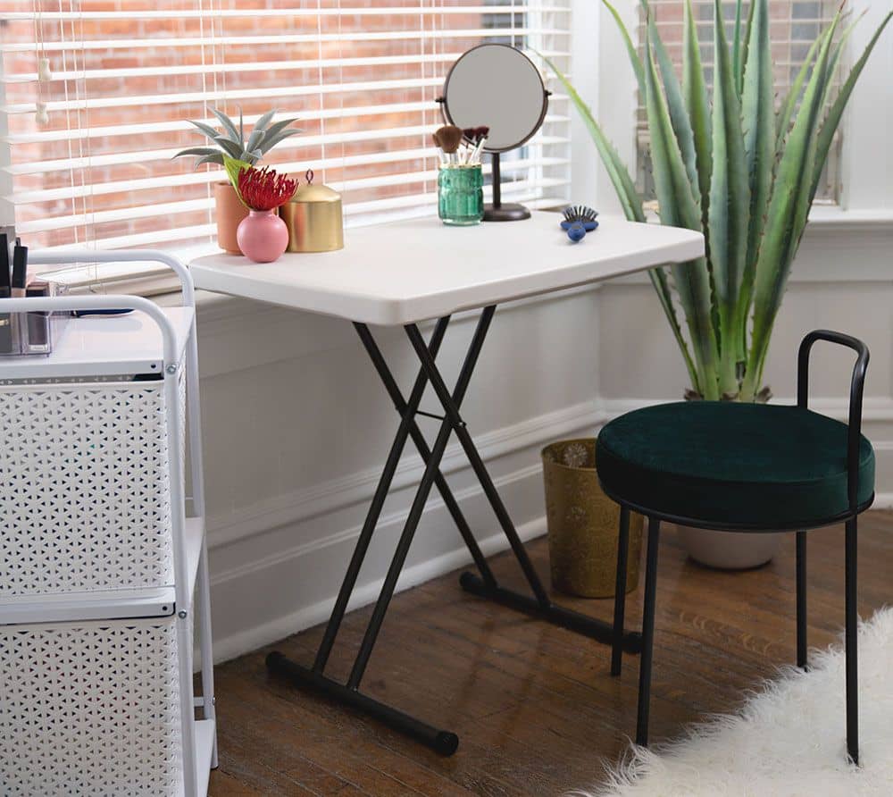 Lifetime® Opvouwbare Campingtafel Bijzettafel Hoogte Verstelbaar - 49x76x53 cm