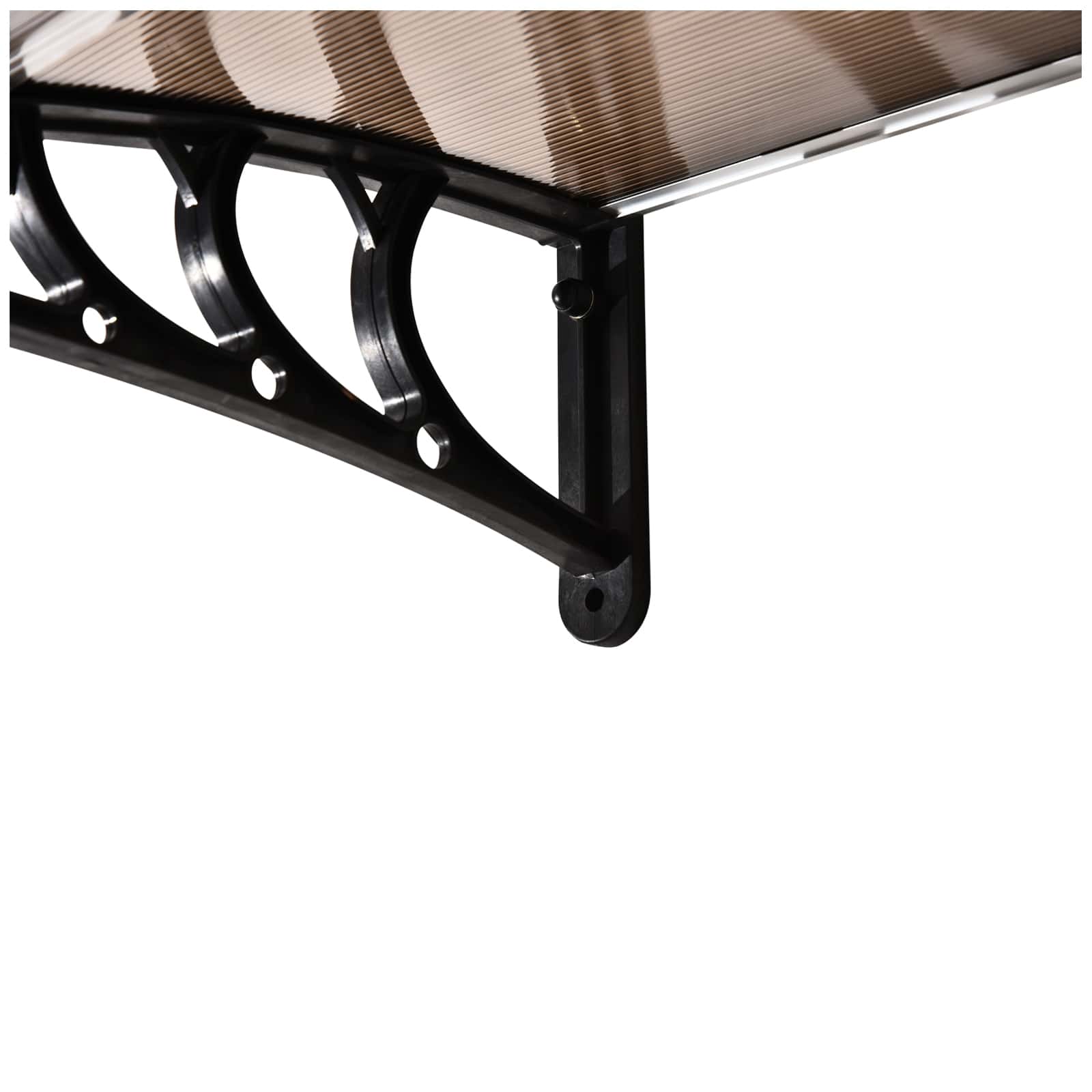 4goodz Deurluifel Afdak 75x100 cm - Overkapping polycarbonaat - Bruin