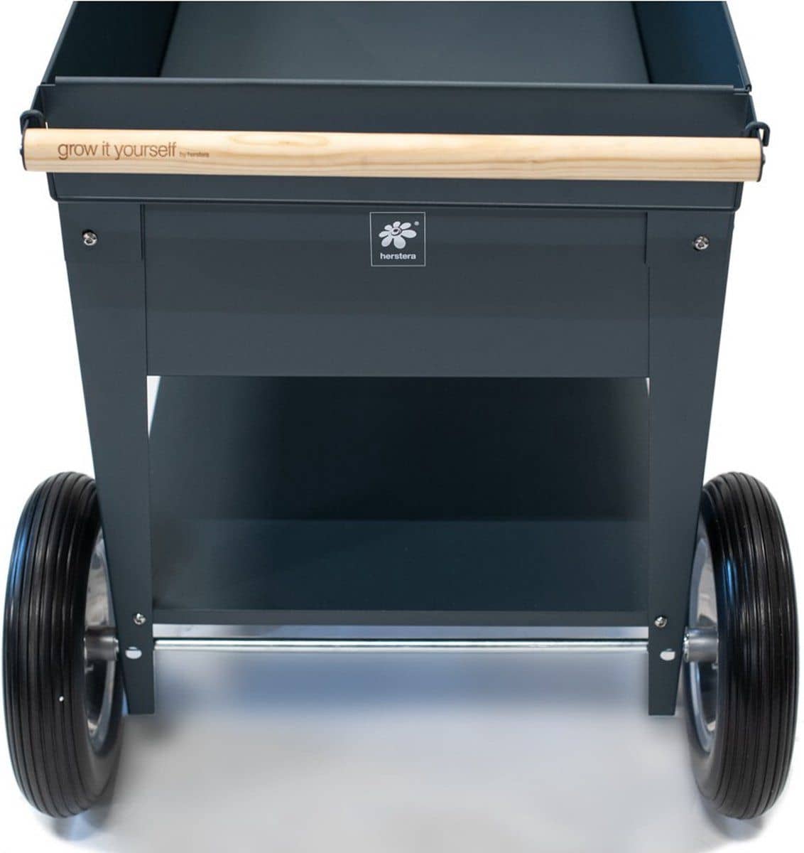Herstera Garden® Metalen verhoogde Plantenbak Verrijdbaar- 120x60x84cm - Antraciet
