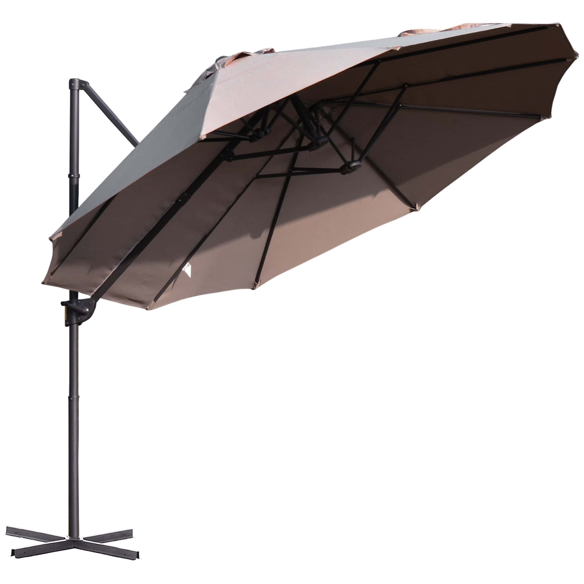 4goodz Zweefparasol XL 270x 440 cm - Taupe 4goodz Zweefparasol XL 270x 440 cm - Taupe