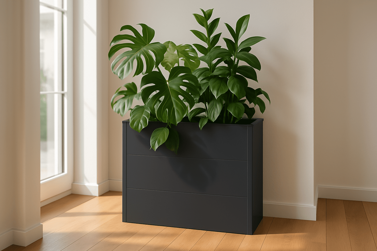 4gardenz® Plantenbak Metaal voor Buiten met Verhoogde Bodem - 100x30x77 cm