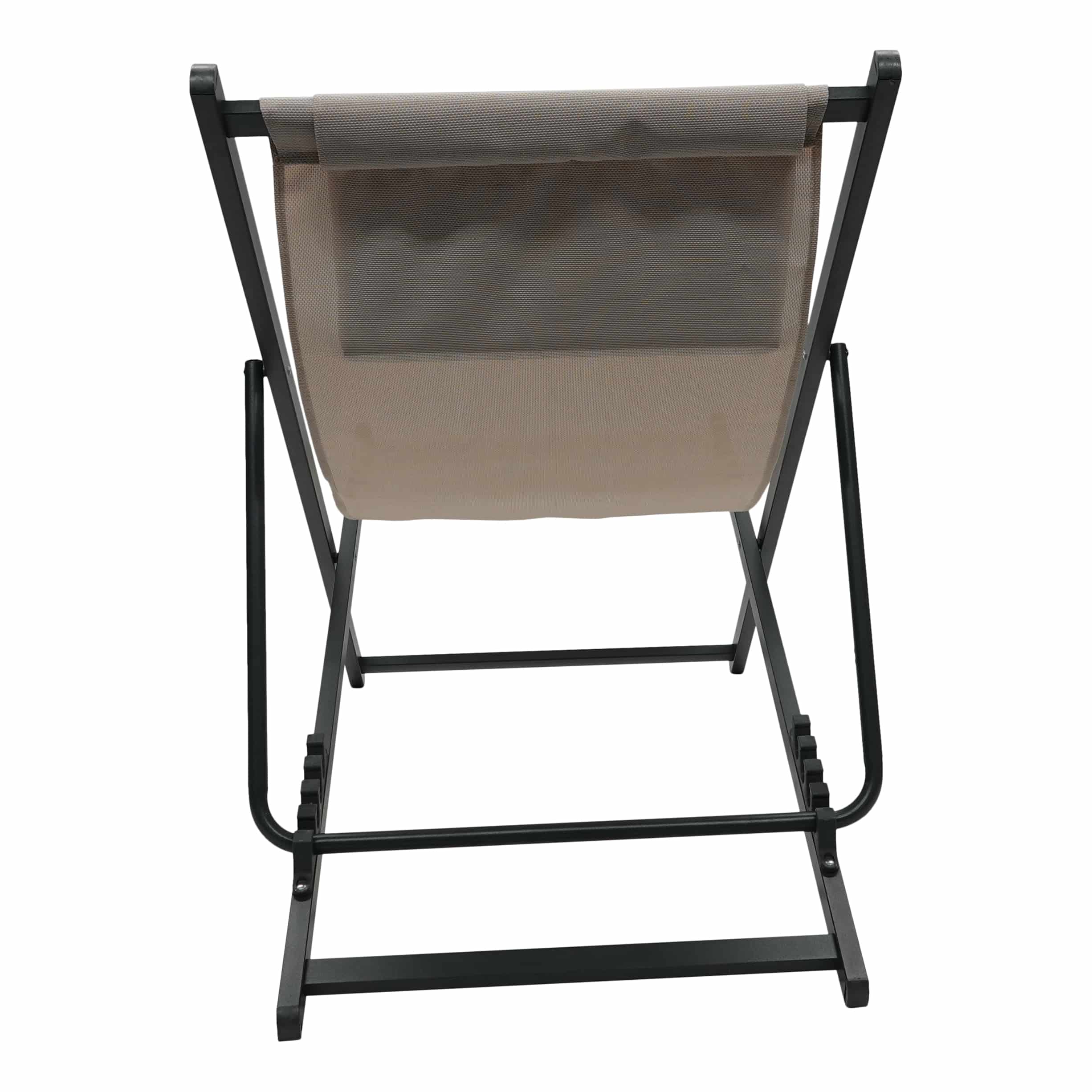 2 Lichtgewicht Aluminium Ligstoel/ Strandstoel - Comfortabel - Taupe