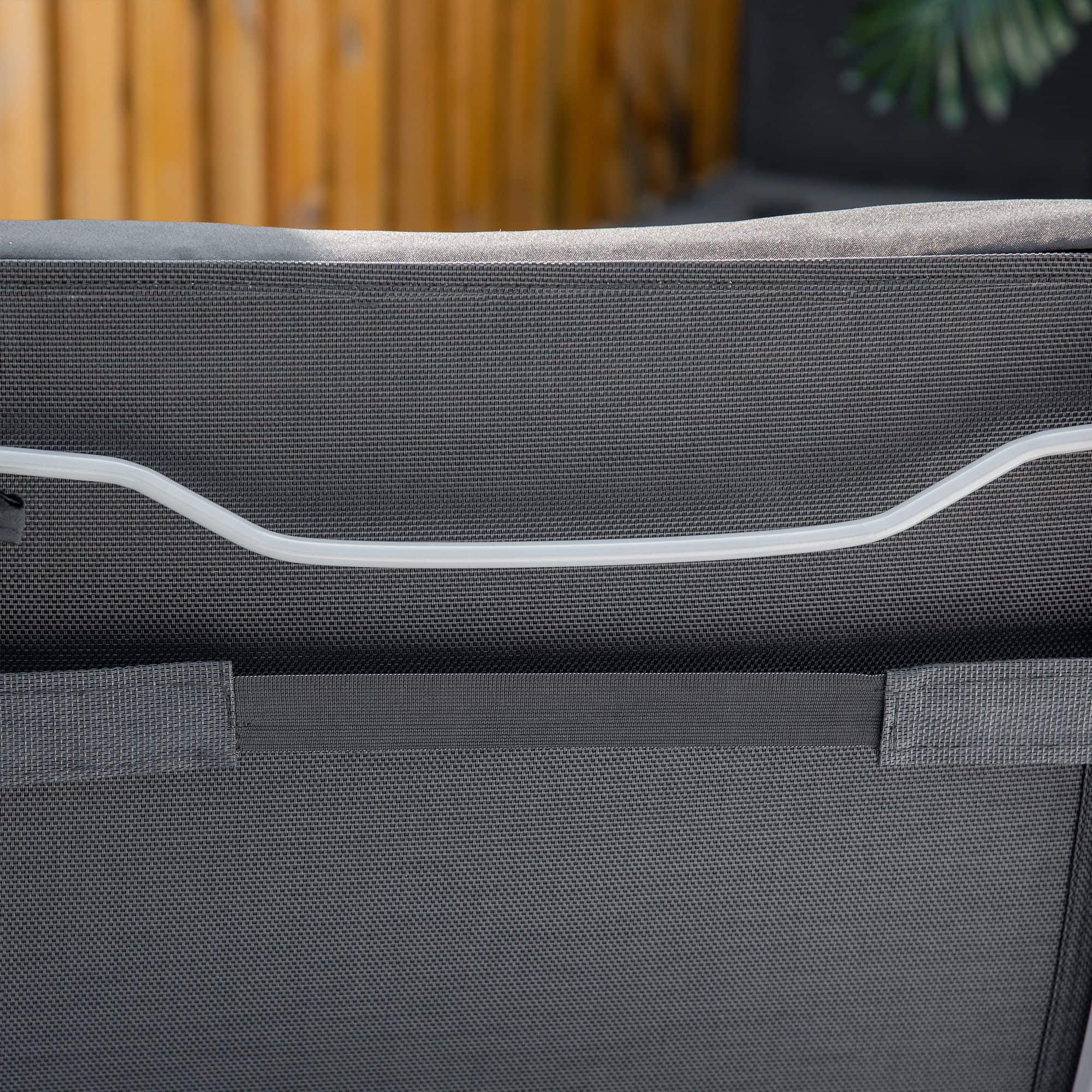 4goodz Comfortabel 7-standen Ligstoel met Zwart kussen