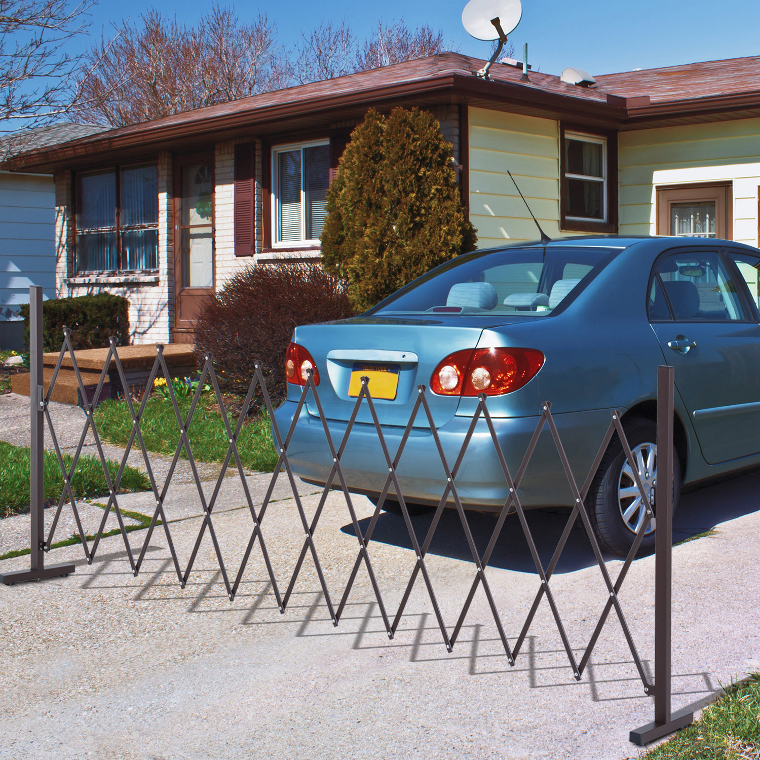 4goodz flexibel Hekwerk Uitrekbaar van 52 - 405 cm - aluminium