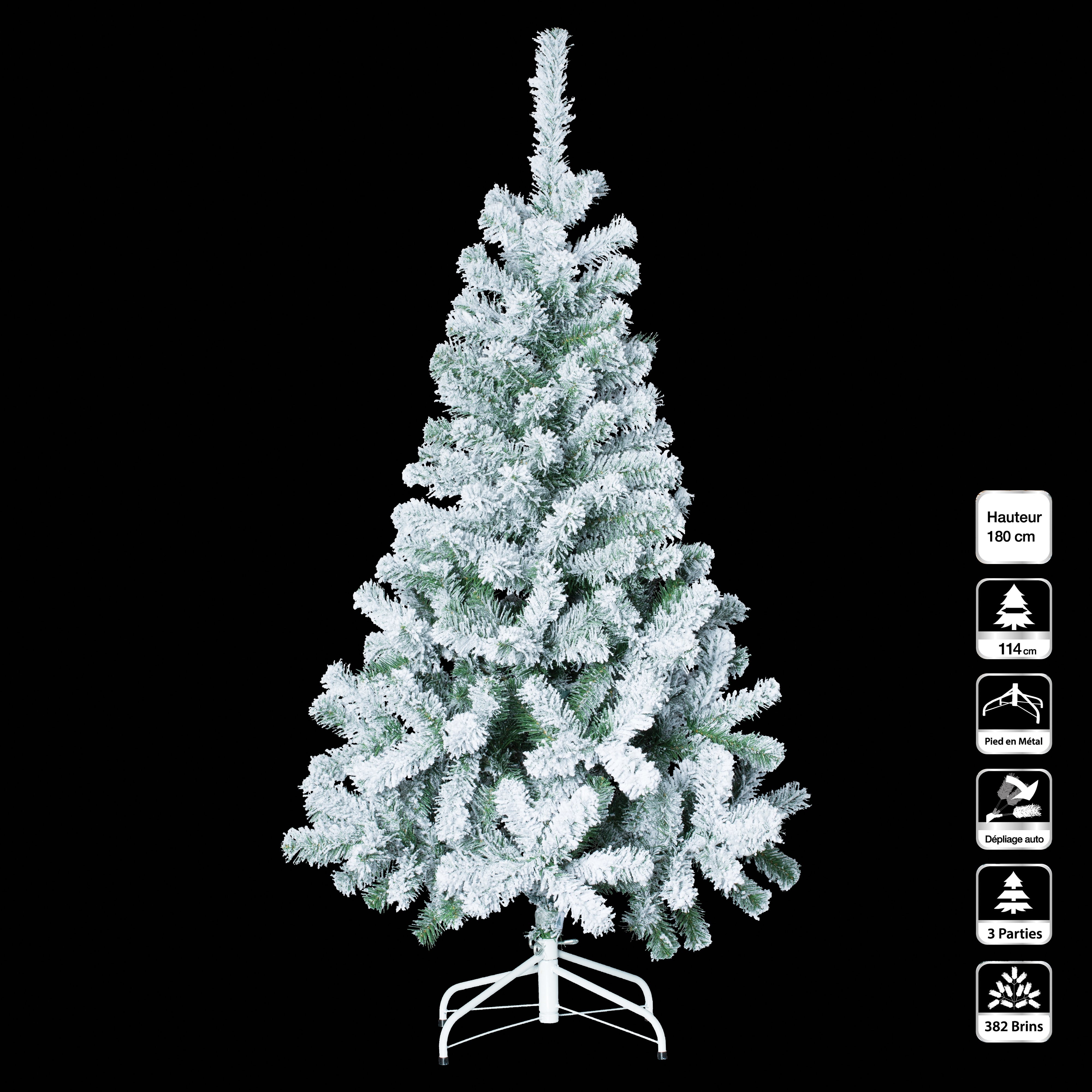 4goodz diep besneeuwde kunstkerstboom 180 cm - 114 cm breed