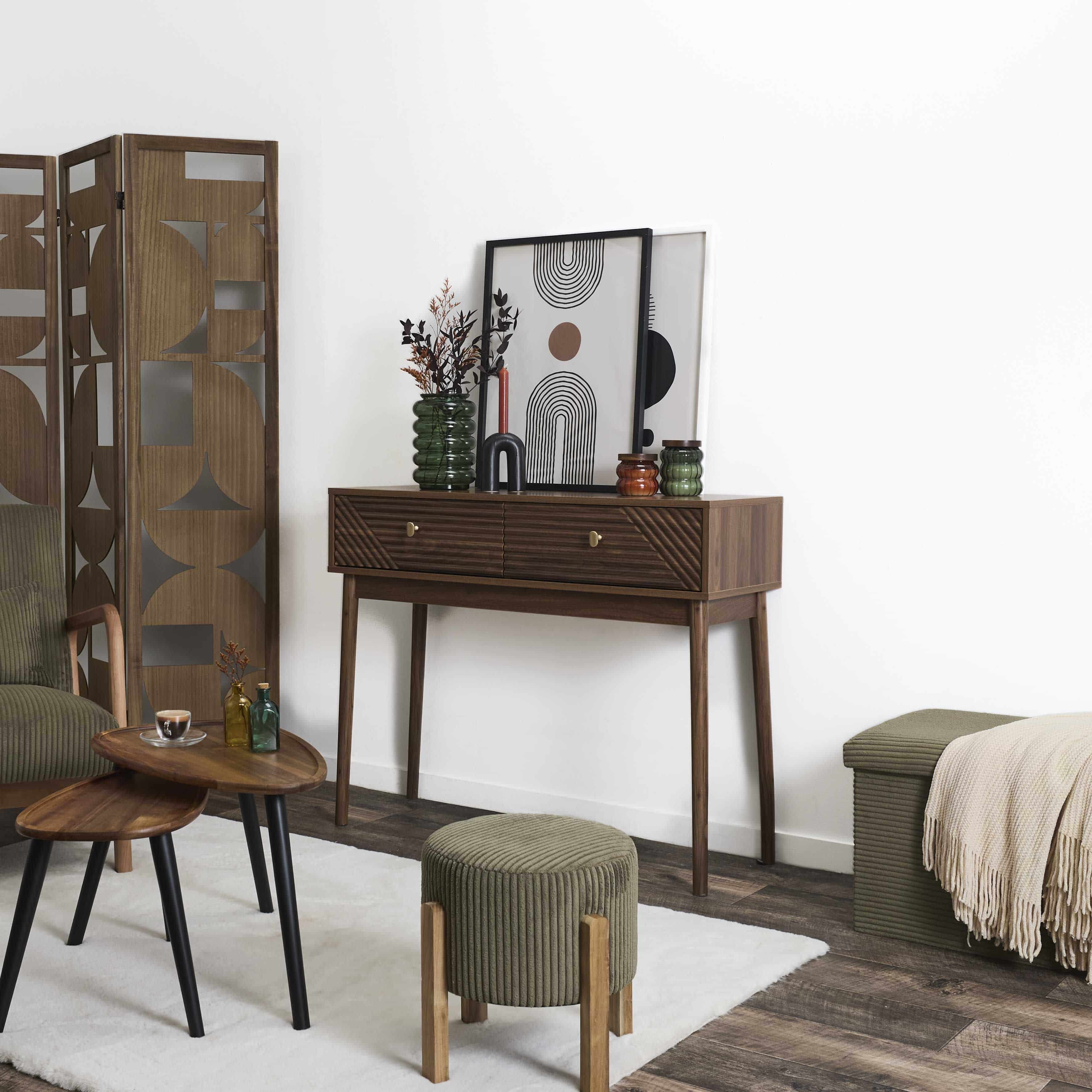 Home Decor Factory Tiff Sidetable Consoletafel 100x80x35 cm - Bruin