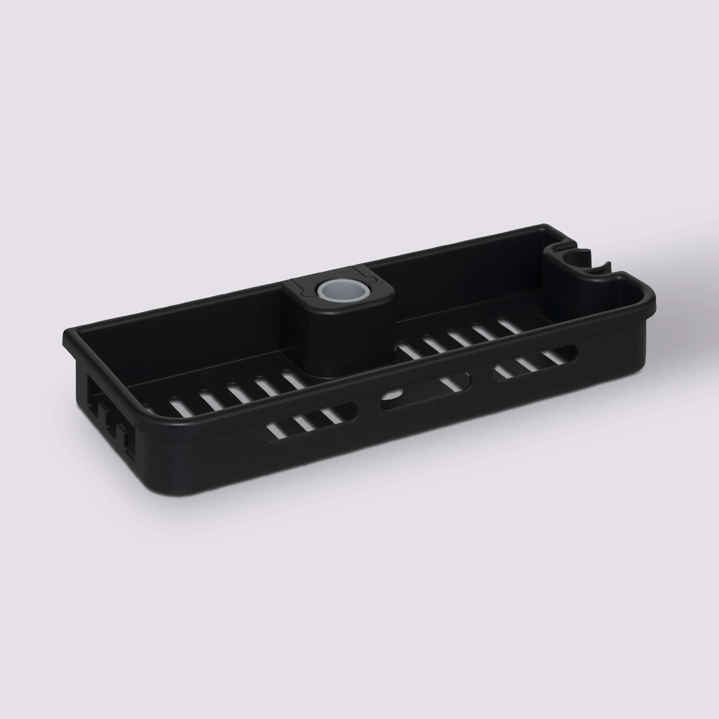 4bathroomz® Doucheplank Flaconhouder Universeel Douchestang - Zwart