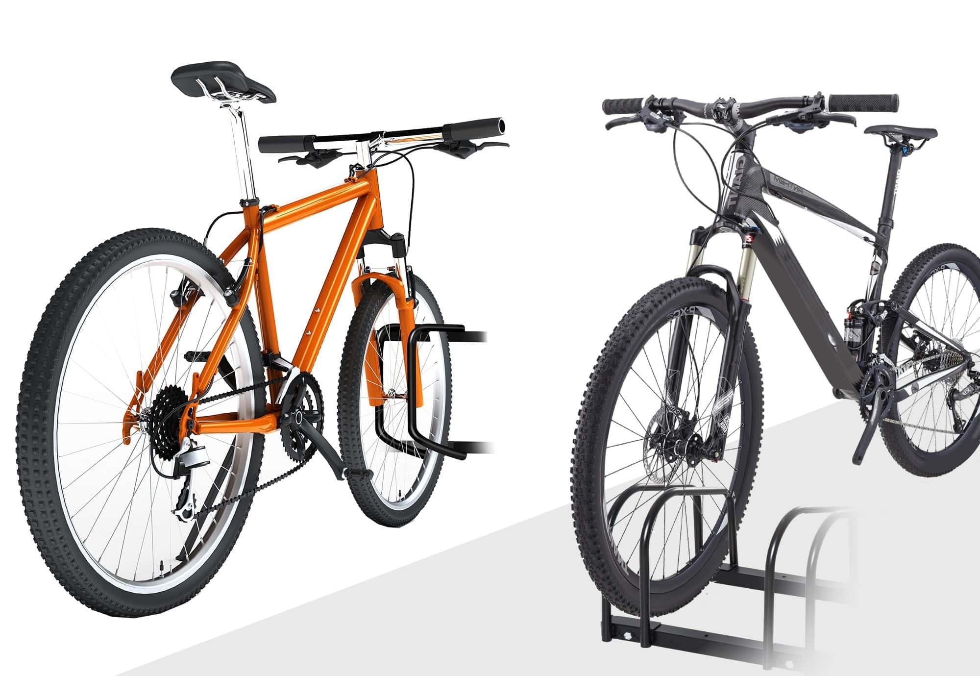 Fietsenrek voor 6 Fietsen Staal - Wand of Vloermontage 33x179x27 cm - Zwart