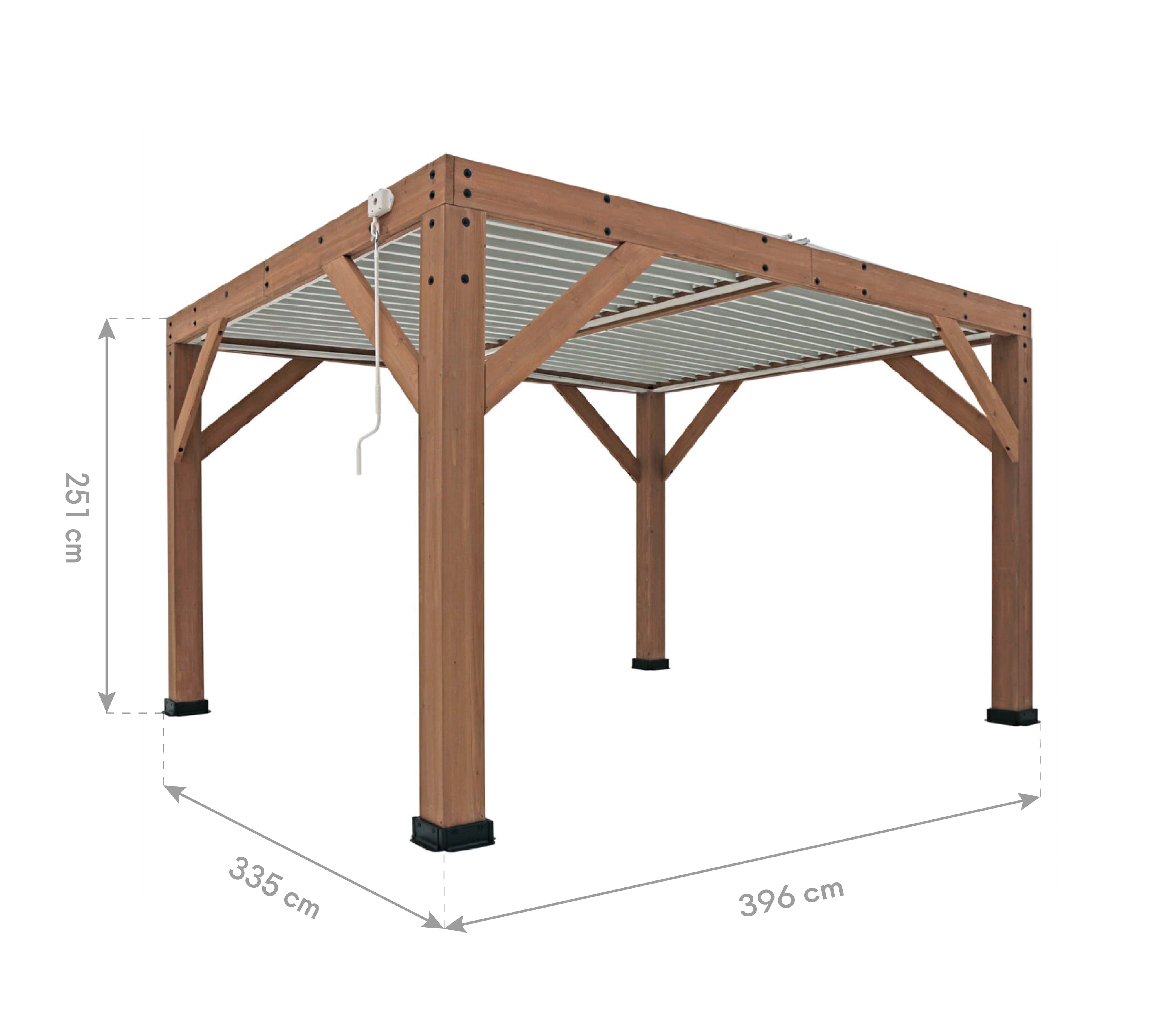 Westmann Cederhouten prieel Pergola met lamellendak Karl 396x335 cm