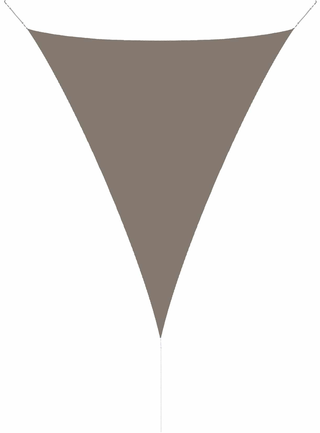 hanSe® Schaduwdoek Driehoek Gelijkbenig Waterdoorlatend 3,5x3,5x4,95 m - Taupe
