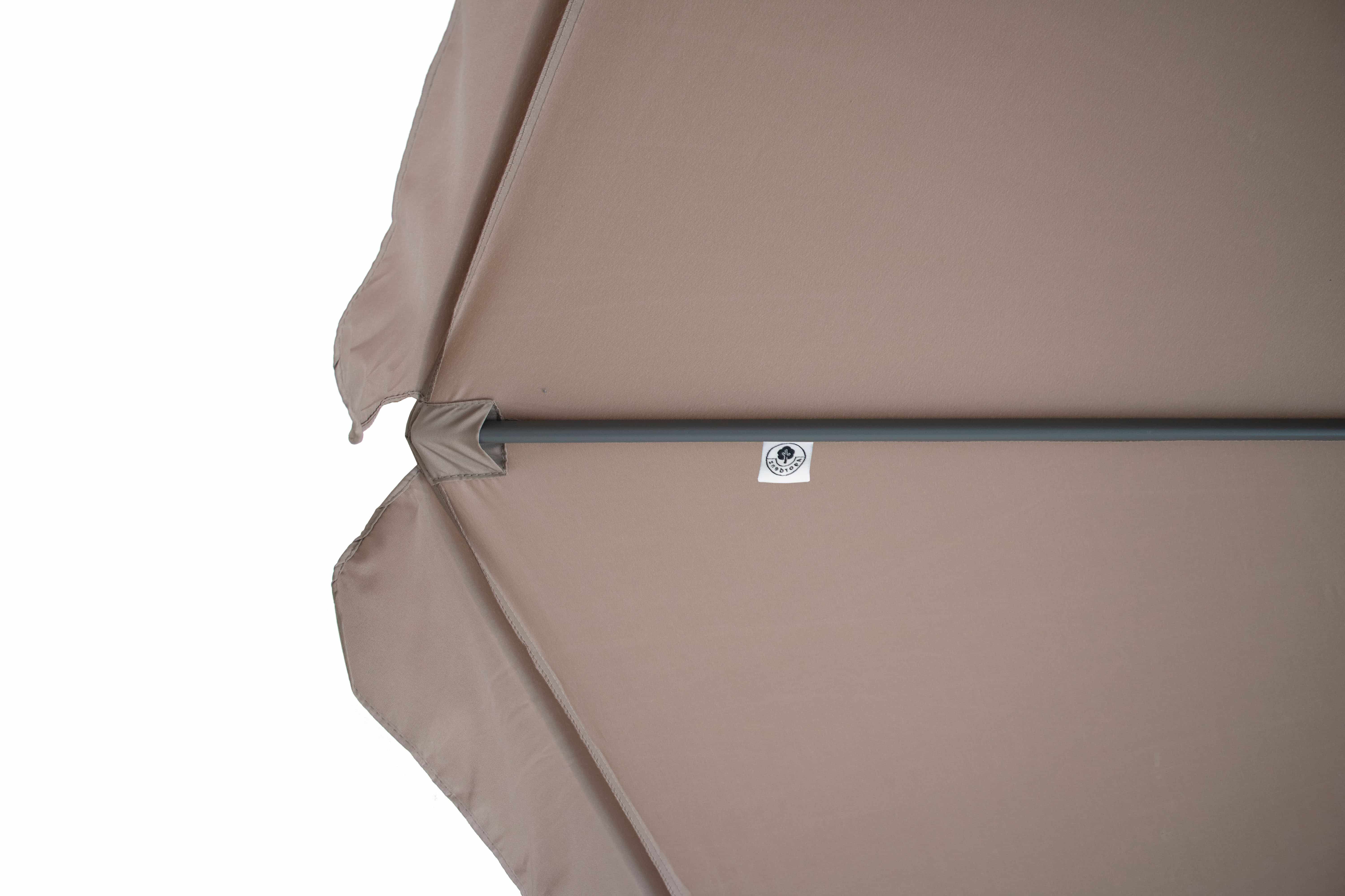 4gardenz® Parasol Rond 300 cm met Volant - Kantelbaar - Taupe
