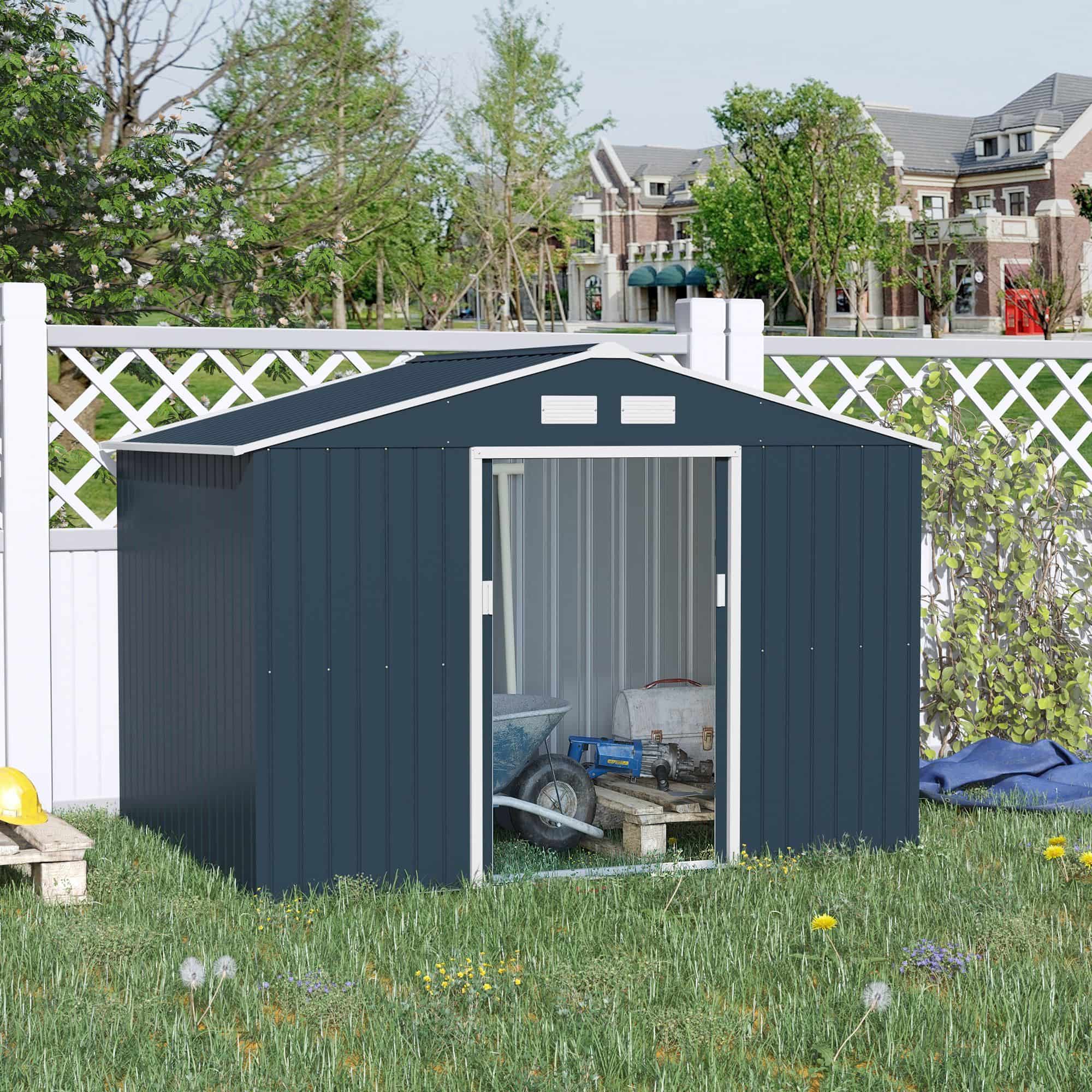 4goodz Tuinhuis Gereedschapsschuur met Vloer - 277x195x192 cm