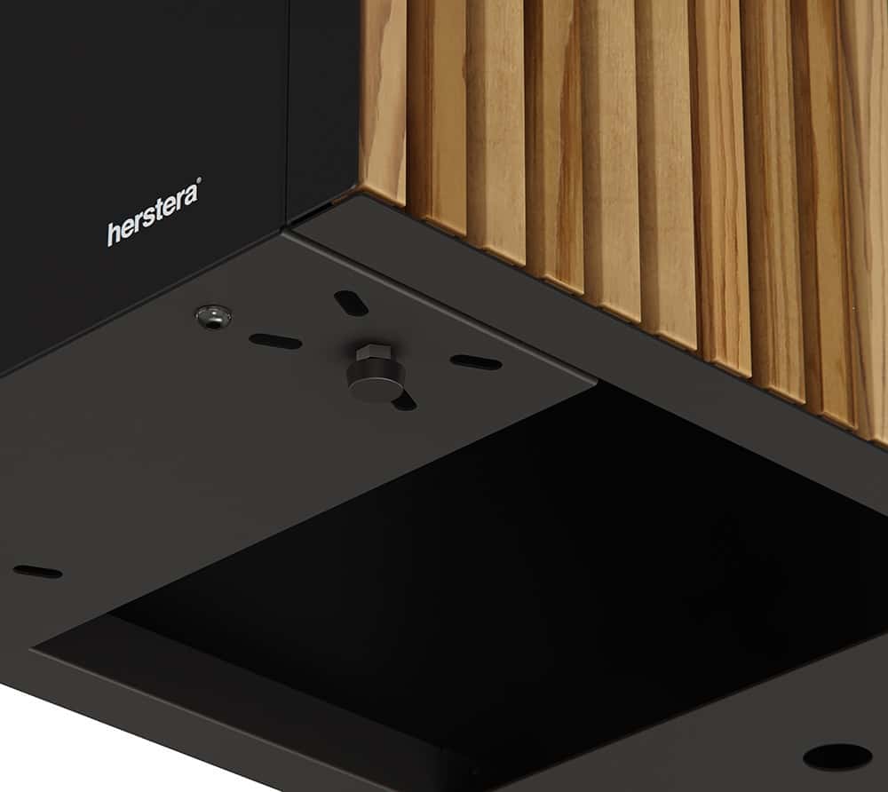 Herstera Garden Plantenbak Cube XL - 120x40x80 cm - Antraciet/Houtlook