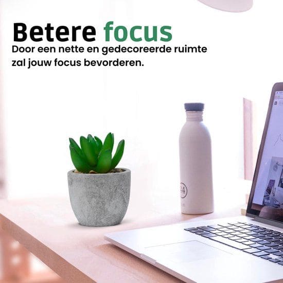GreenDream Mini Kunstplanten - Vetplanten in Pot 6 stuks - Cadeautip