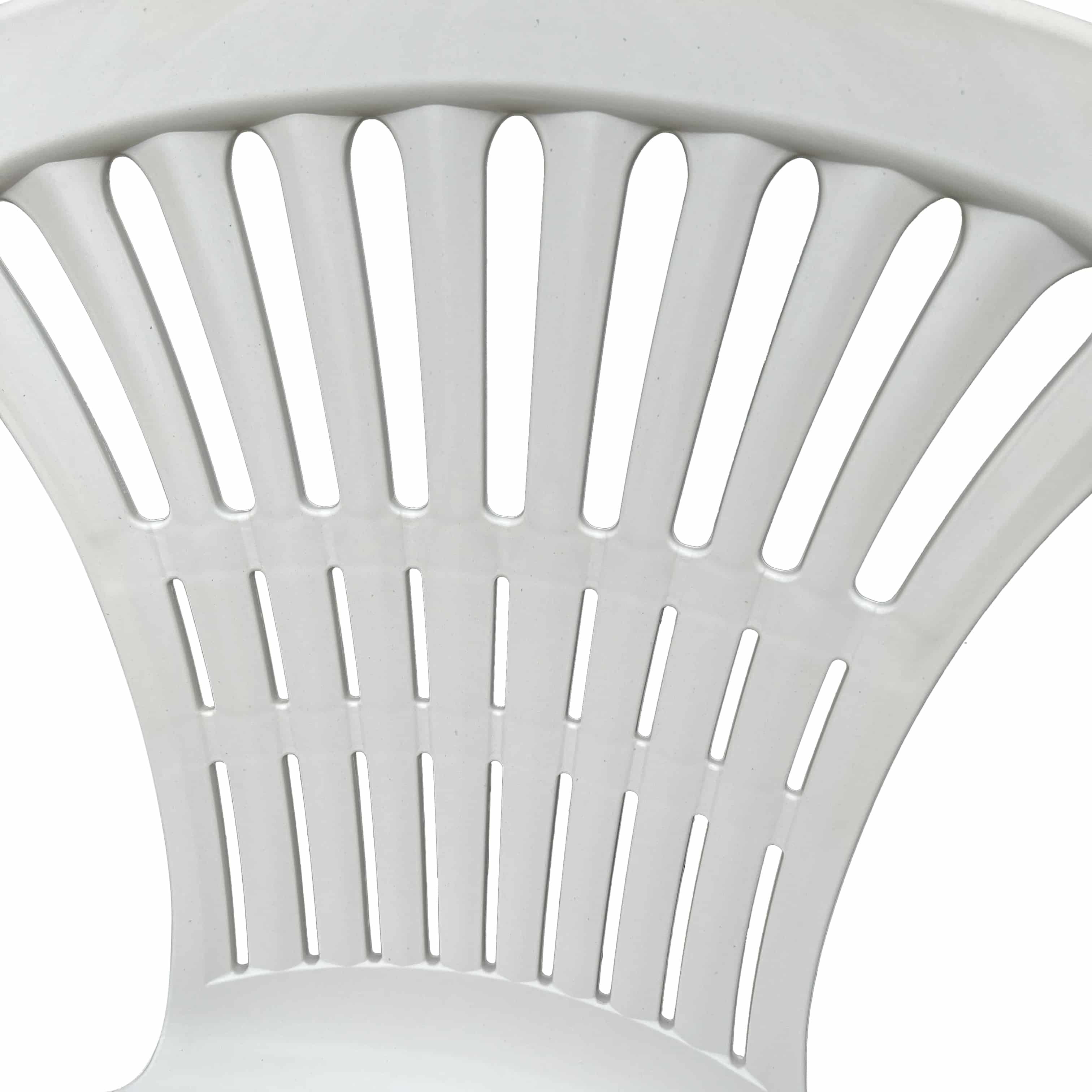 4goodz Siena 6x Witte Stapelbare Tuinstoelen - Plaatsbesparend