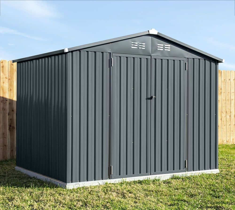 Spacemaker Gereedschapsschuur Metaal - 182x247x197 cm -Grijs Spacemaker Gereedschapsschuur Metaal - 182x247x197 cm -Grijs