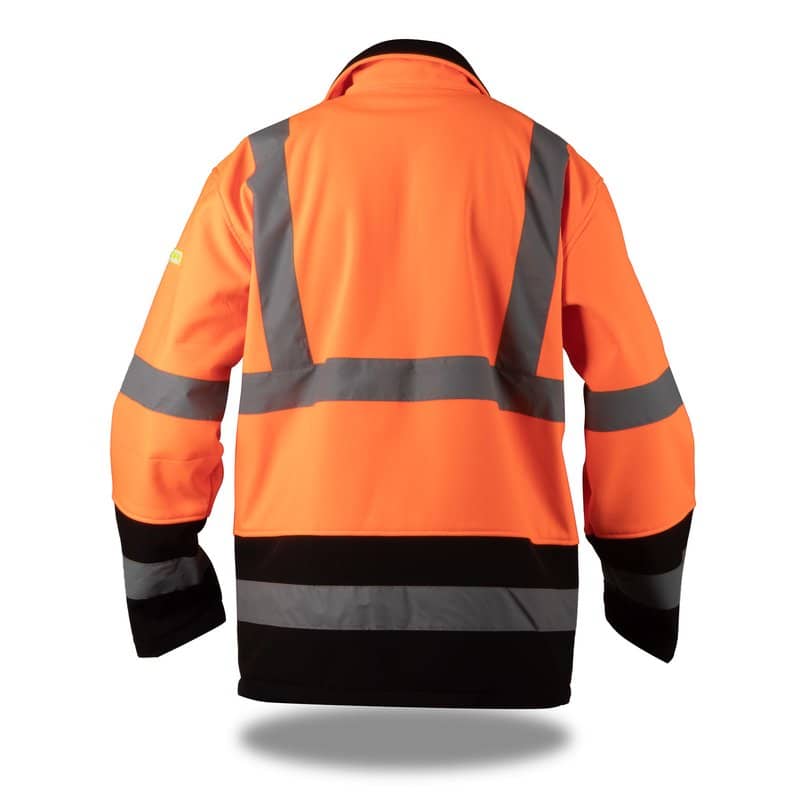 Rodopi® Softshell Veiligheidsjas Reflecterend - Oranje/Zwart - maat S