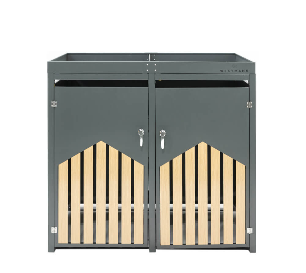 Westmann Containerombouw 2x240 ltr - Afneembare Plantenbak - Houtlook