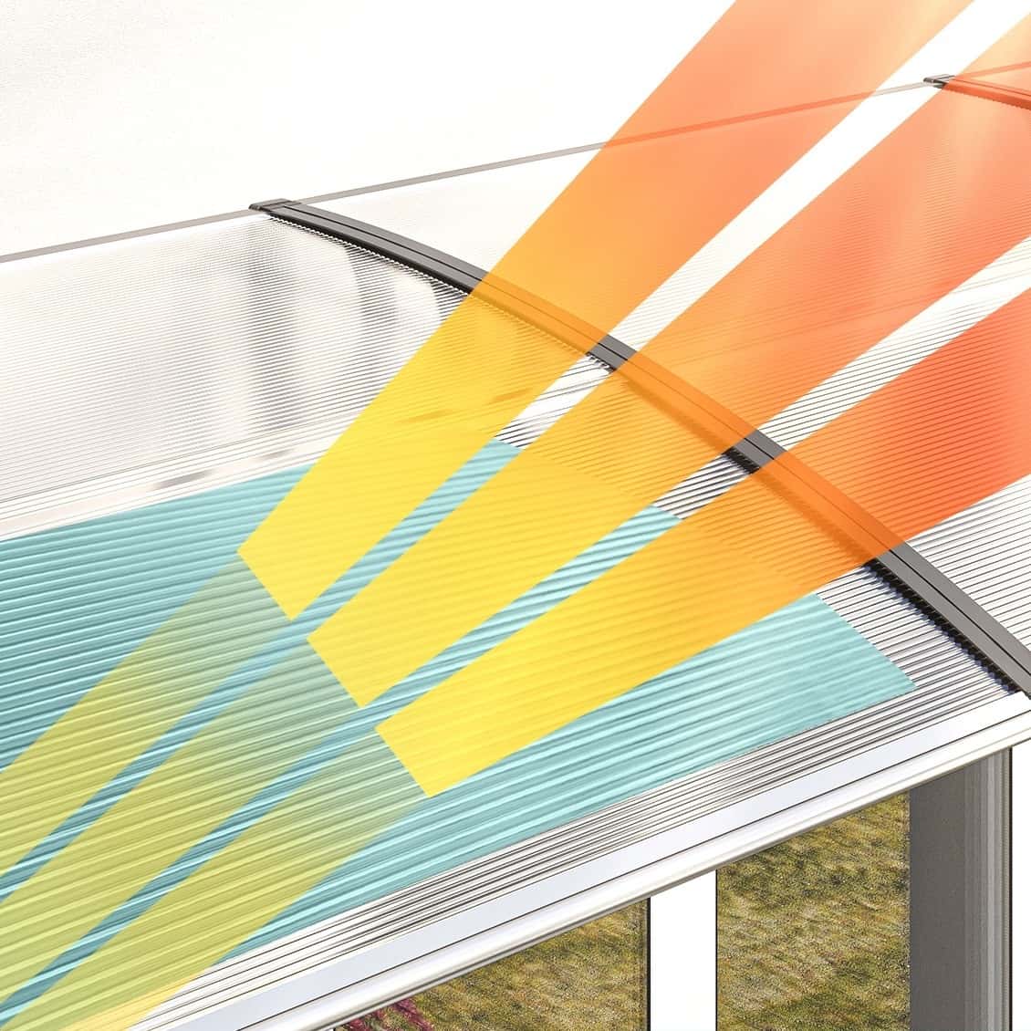 4goodz Deurluifel Afdak 90x295 cm - polycarbonaat - Transparant