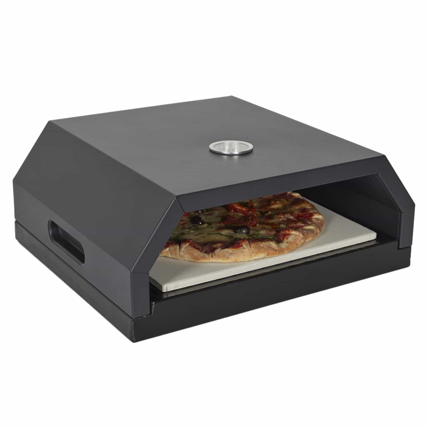 4goodz Pizzaoven voor BBQ - Gas/Kolen 35x40x16 cm - Zwart