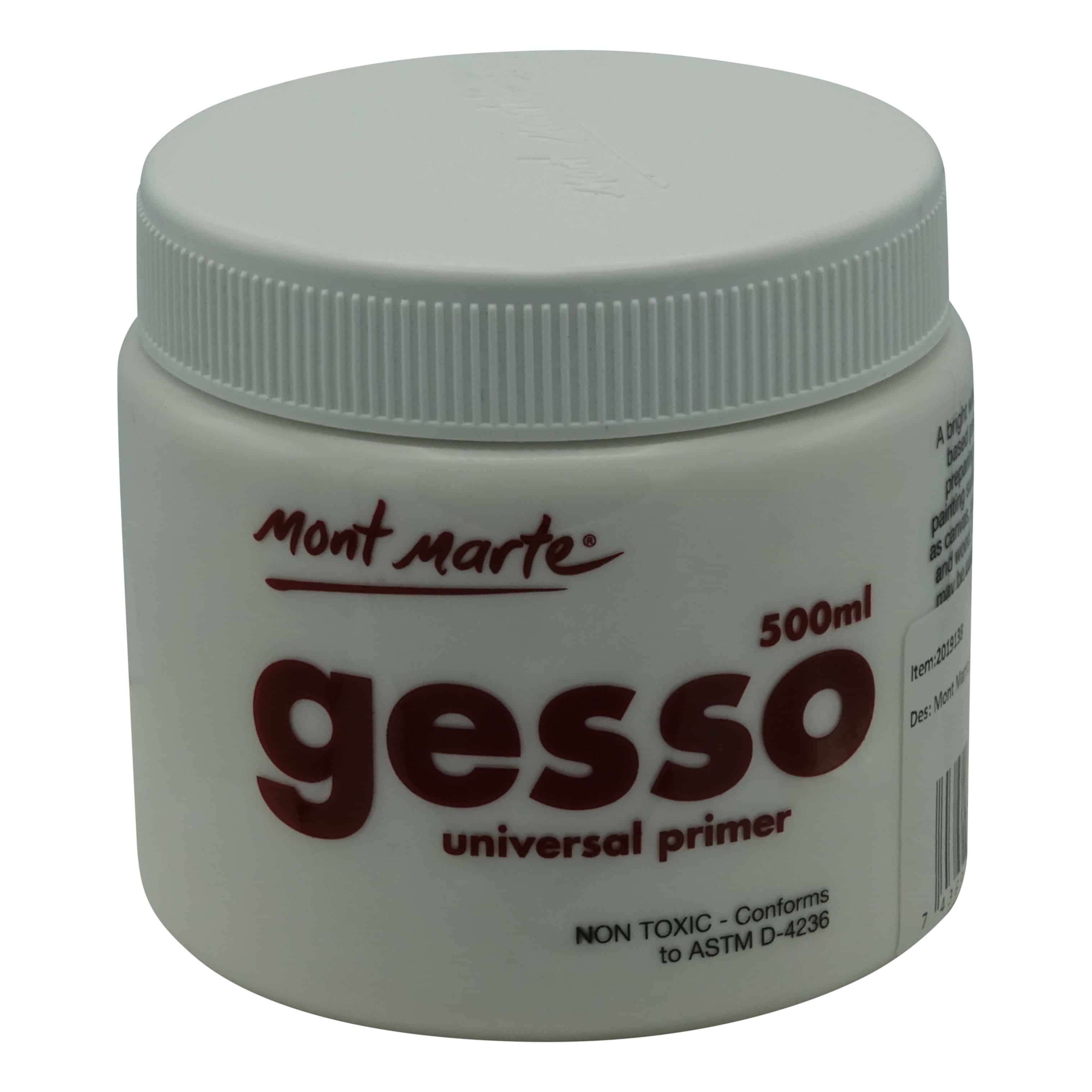 Mont Marte® Gesso Waterbasis Primer voor schilderen 500 ml