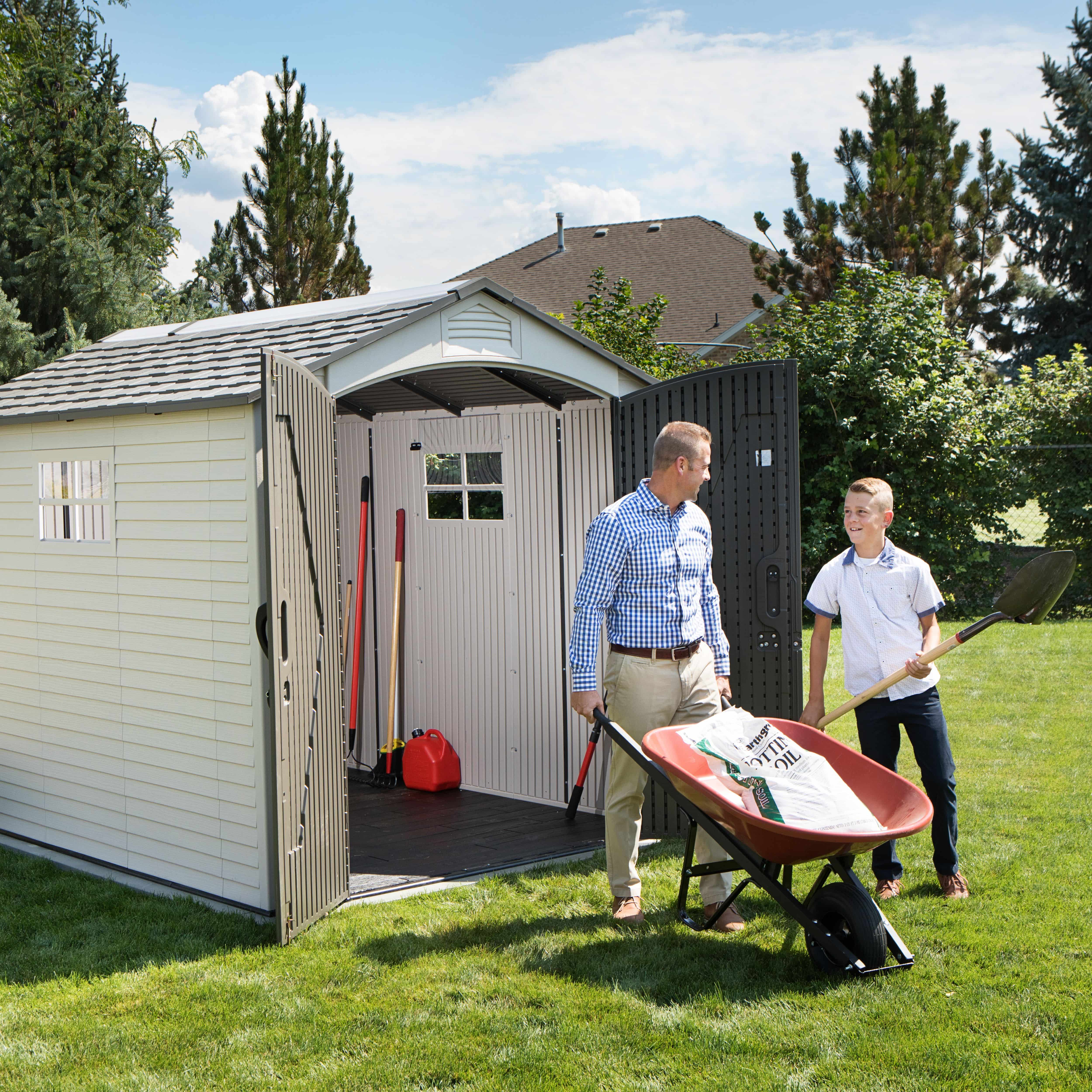 Lifetime® Kunststof Gereedschapsschuur Phoenix - 285x214x227cm Lifetime® Kunststof Gereedschapsschuur Phoenix - 285x214x227cm