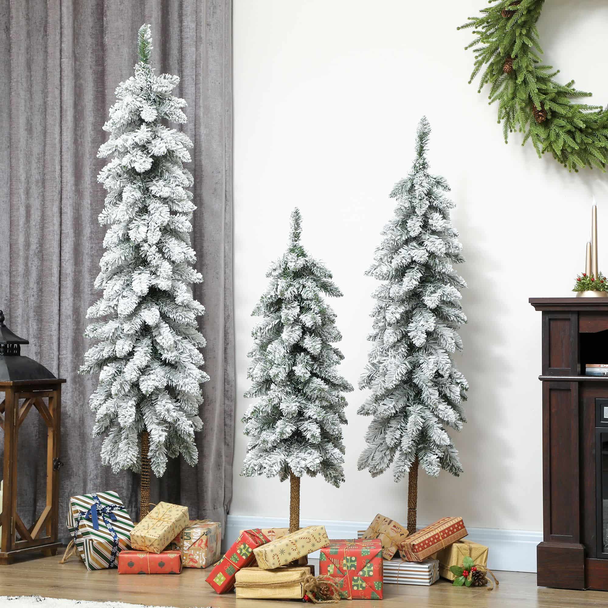 4goodz set 3 Kerstbomen met sneeuw 90/120/150 cm 4goodz set 3 Kerstbomen met sneeuw 90/120/150 cm