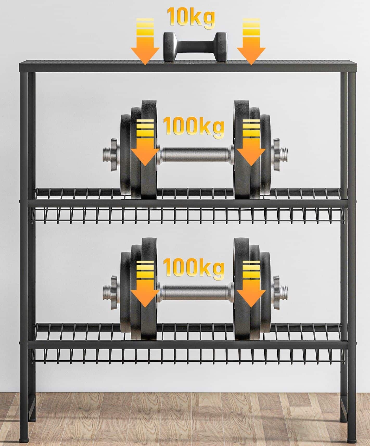 4goodz Krattenrek Heavy Duty 6 kratten - Draagvermogen 210 kg - zwart