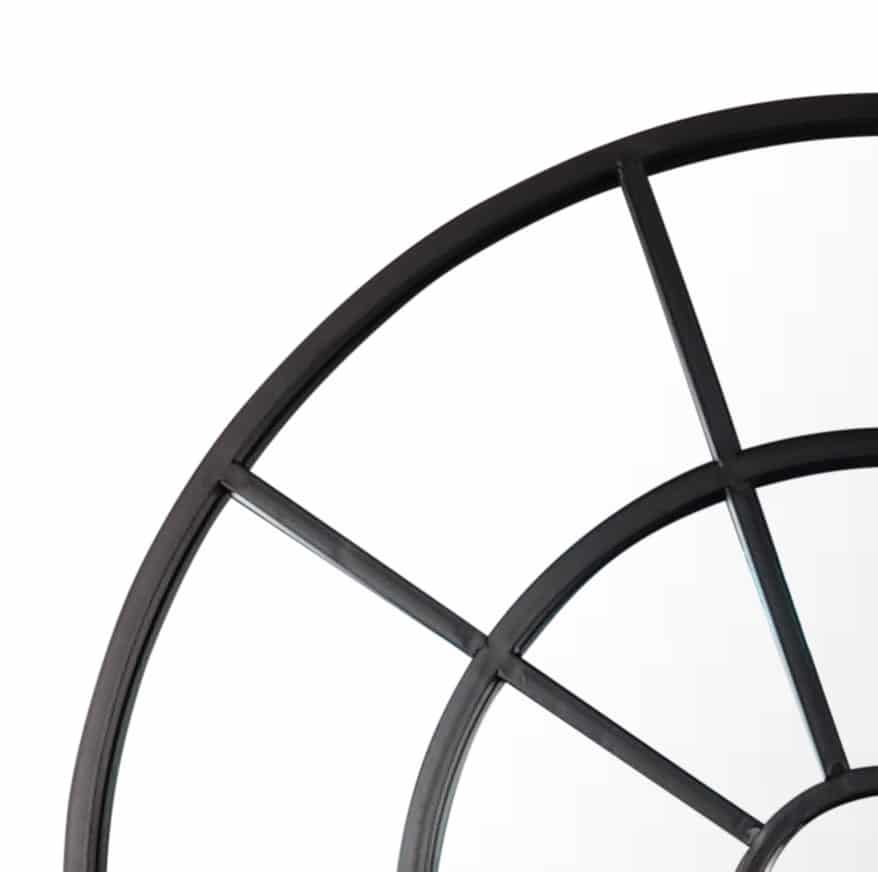 4goodz Spiegel Raam met Vensters Metaal 60x85x1,5 cm - Zwart