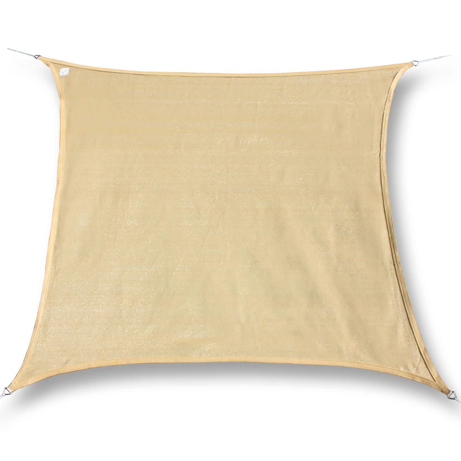 hanSe® Schaduwdoek Vierkant Waterafstotend 5x5 m Zonnedoek Zand