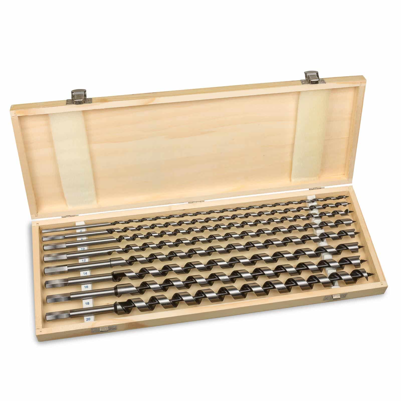 Hanse Werkzeuge® Slangenboor set 8 delig voor hout- extra lang 460 mm