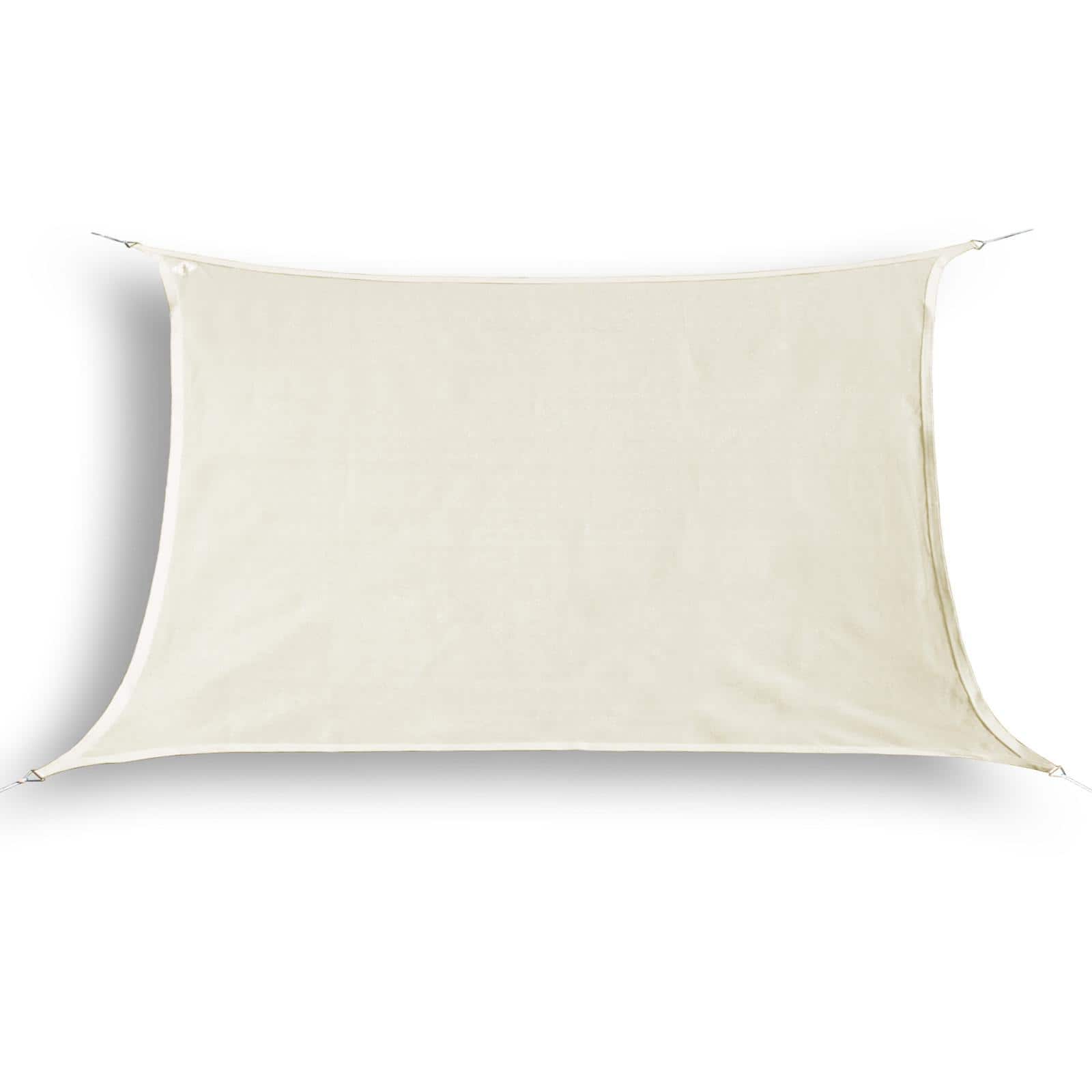 hanSe® Schaduwdoek Rechthoek Waterafstotend 4x6 m Zonnedoek Creme