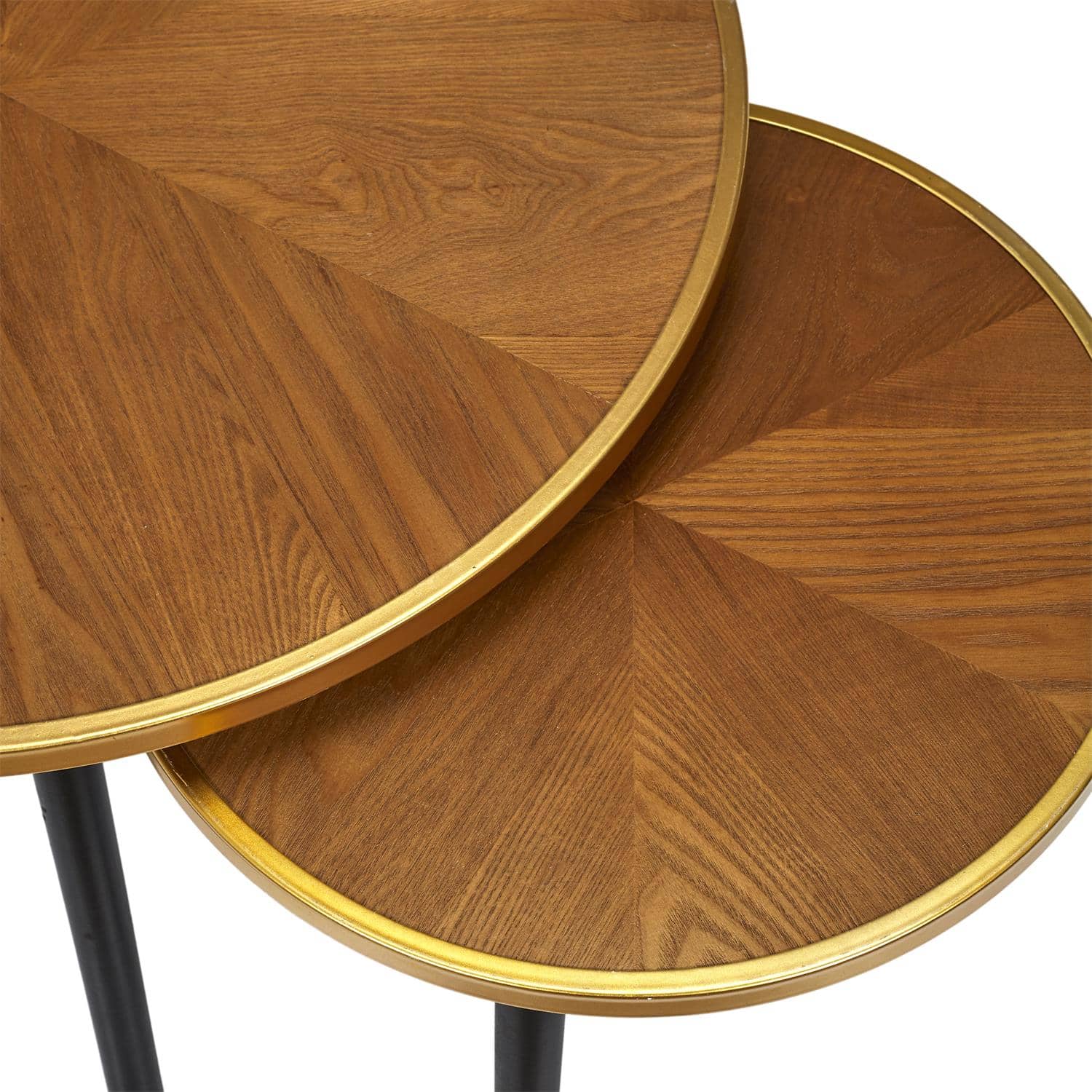 4goodz Havanna Bijzettafel set van 2 stuks Hout 60x60x40 cm - Bruin