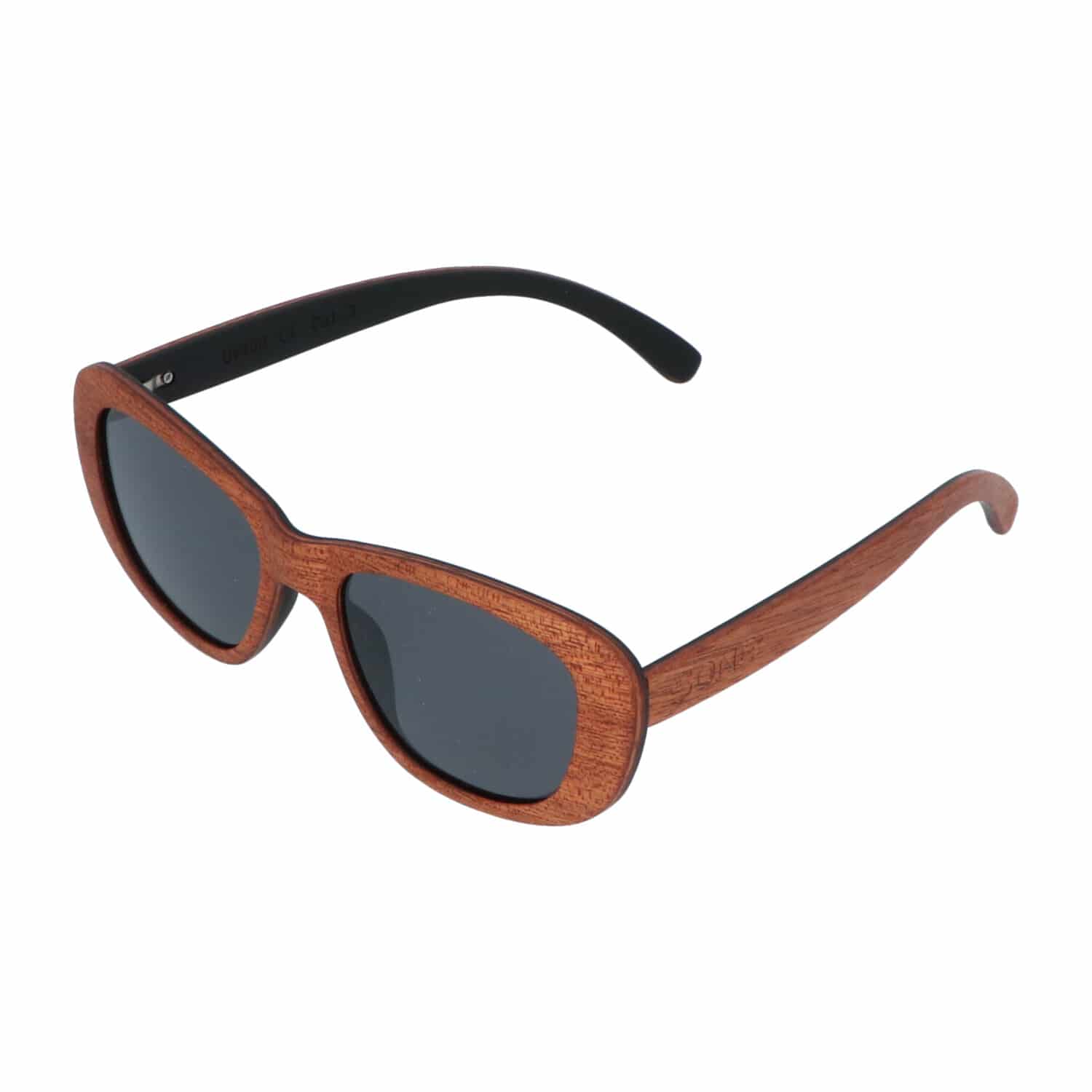 5one® Siena Brown - Sapeli houten dames zonnebril met grijze lens