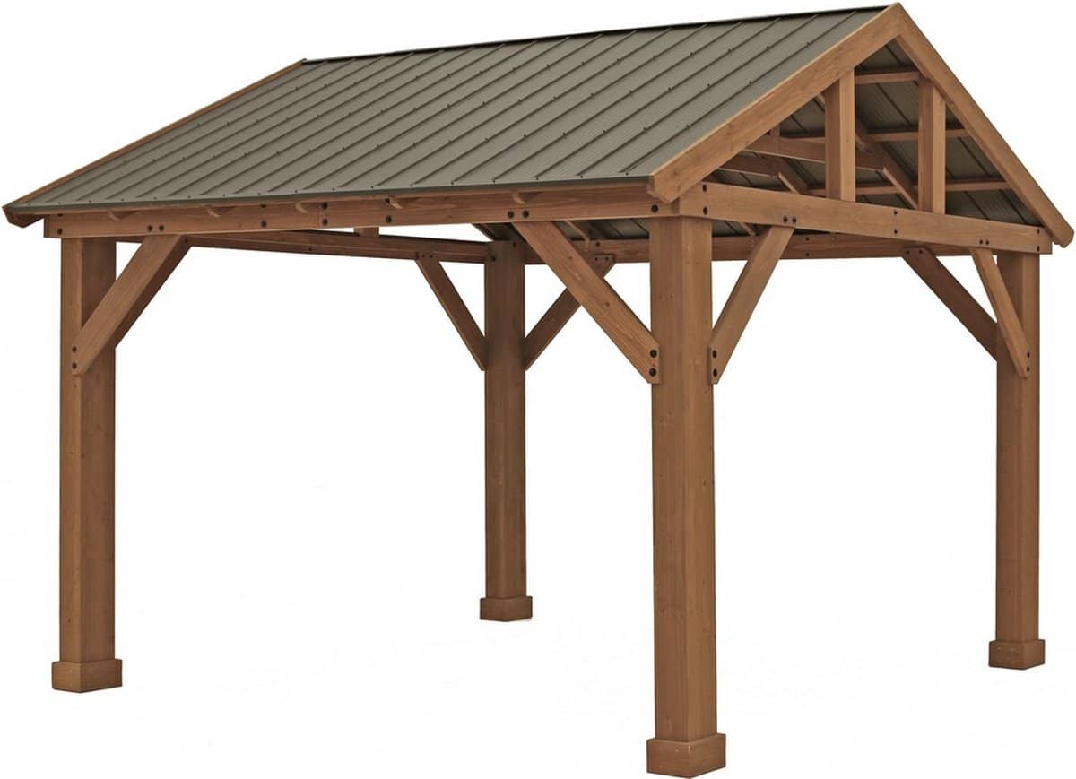 Westmann Houten paviljoen Yukon 1412 - 366x427x330 cm - Bruin