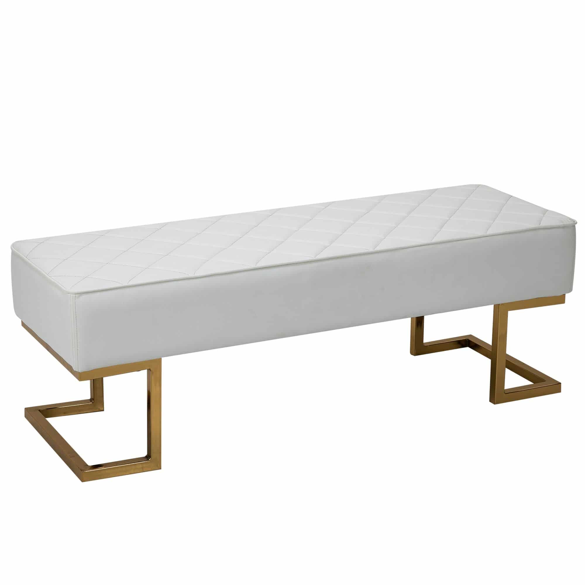 art deco hocker bankje poef creme