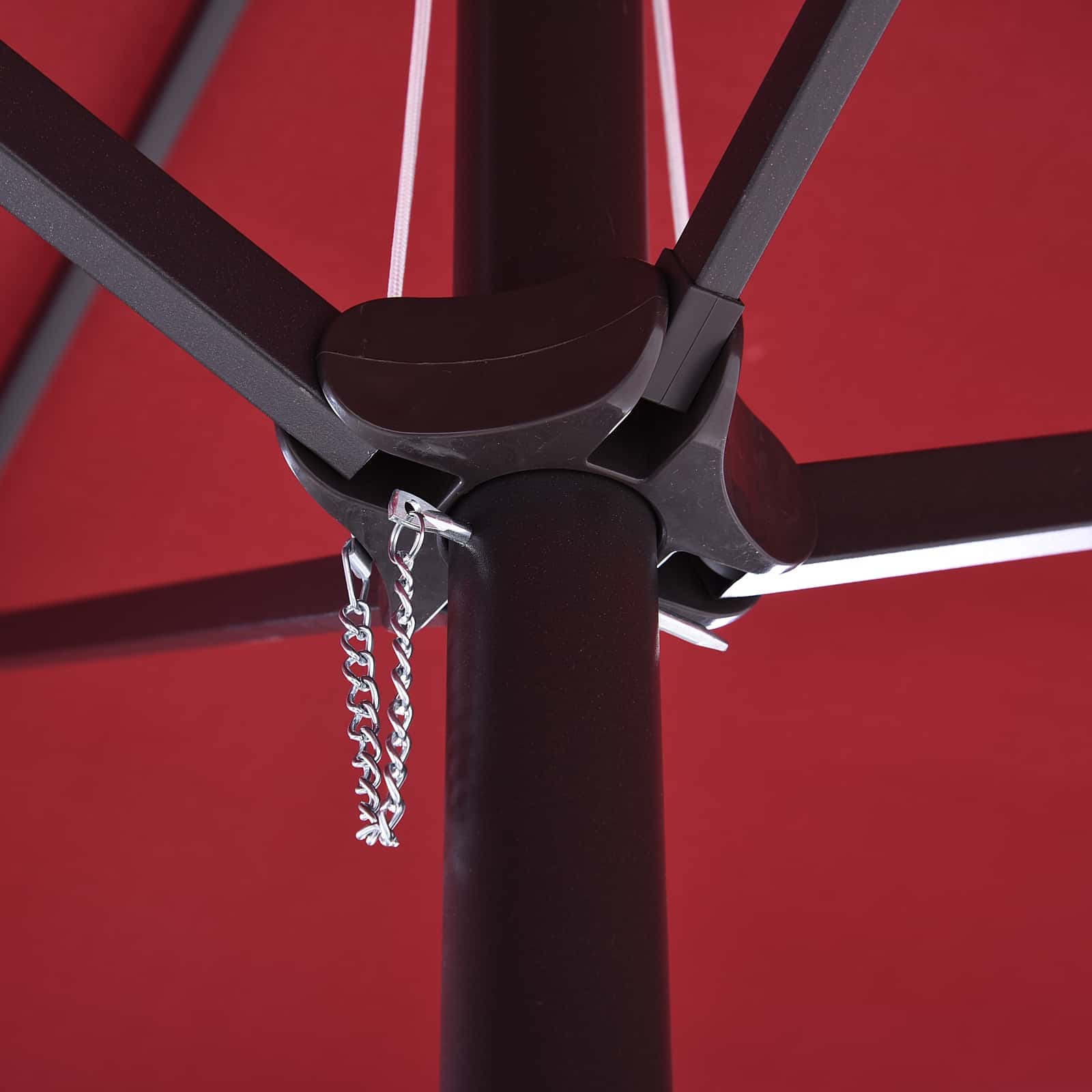 4goodz Duo-parasol Rechthoek 295x150 cm - brede parasol - Wijnrood