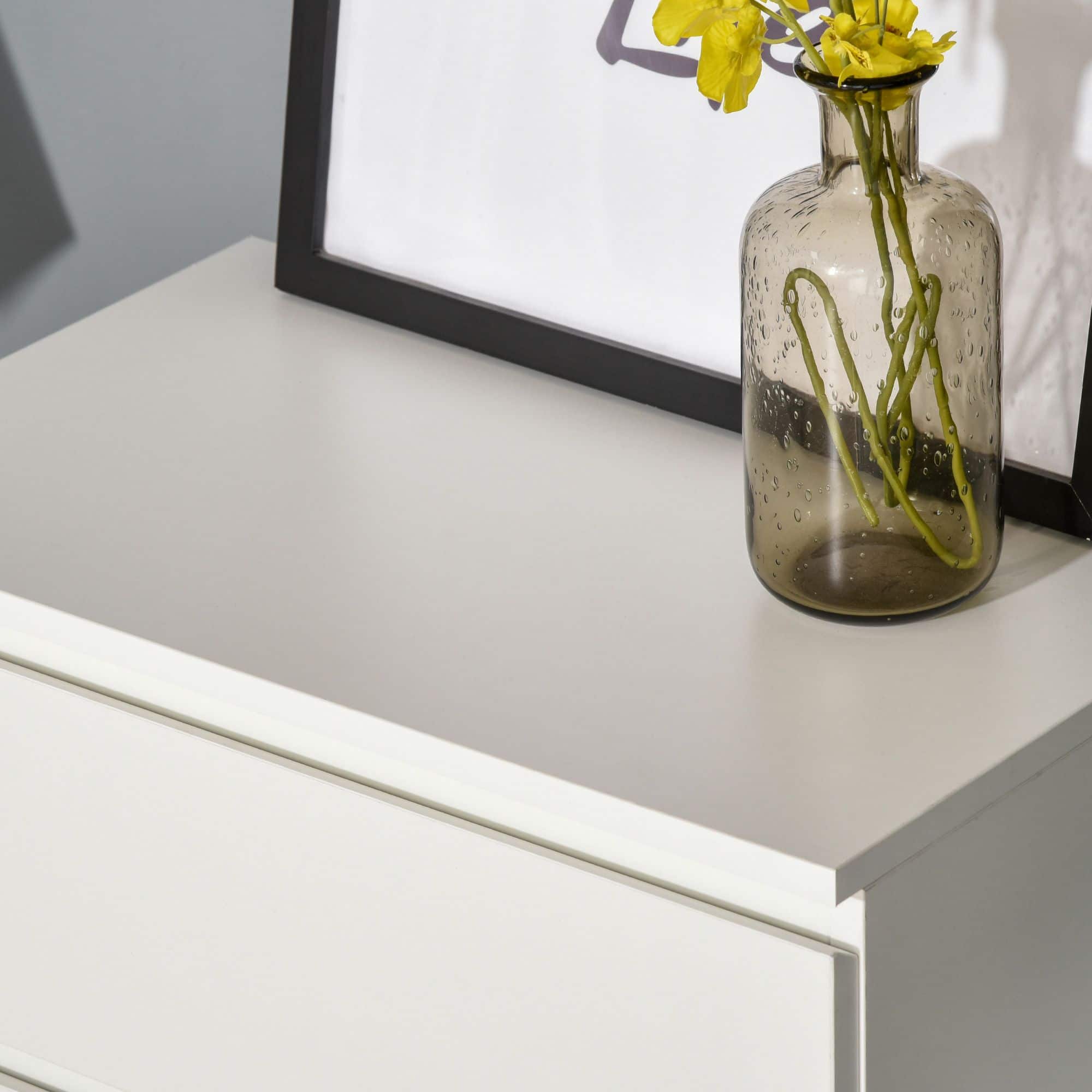 4goodz Moderne Ladenkast met 4 Greeploze Laden 40x60x80 cm - Wit