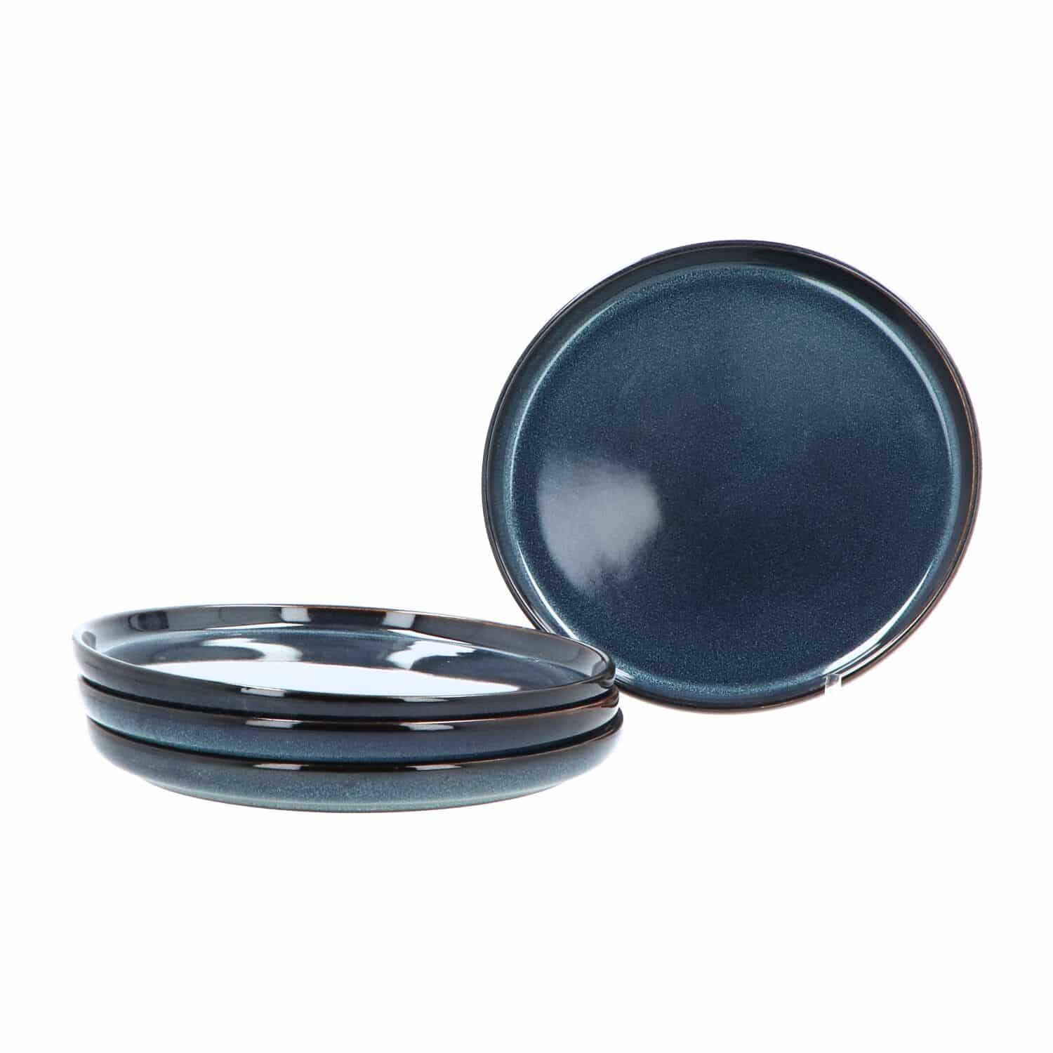 Servies 16 delig 4-persoons - Reactive Glaze - Blauw