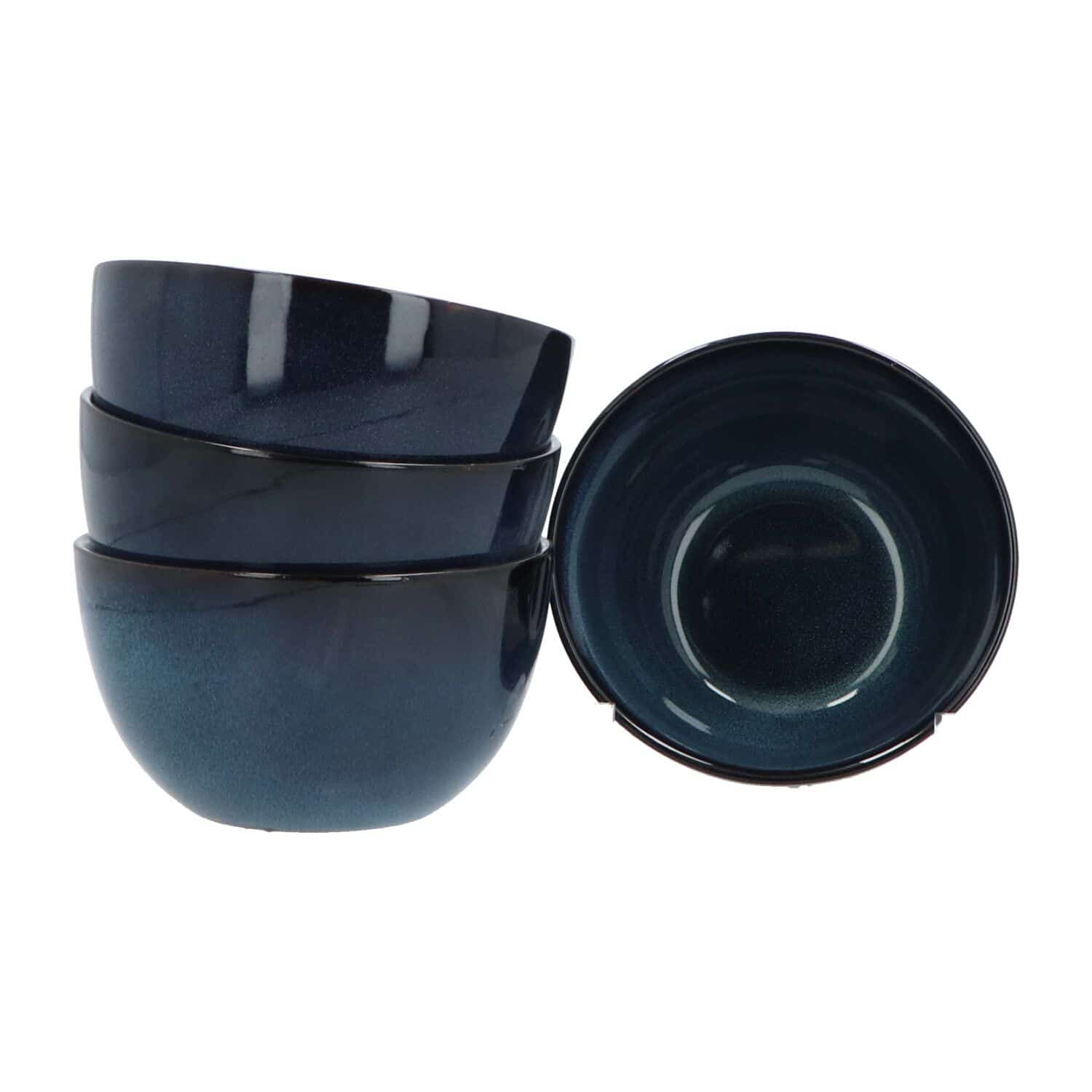 Servies 16 delig 4-persoons - Reactive Glaze - Blauw