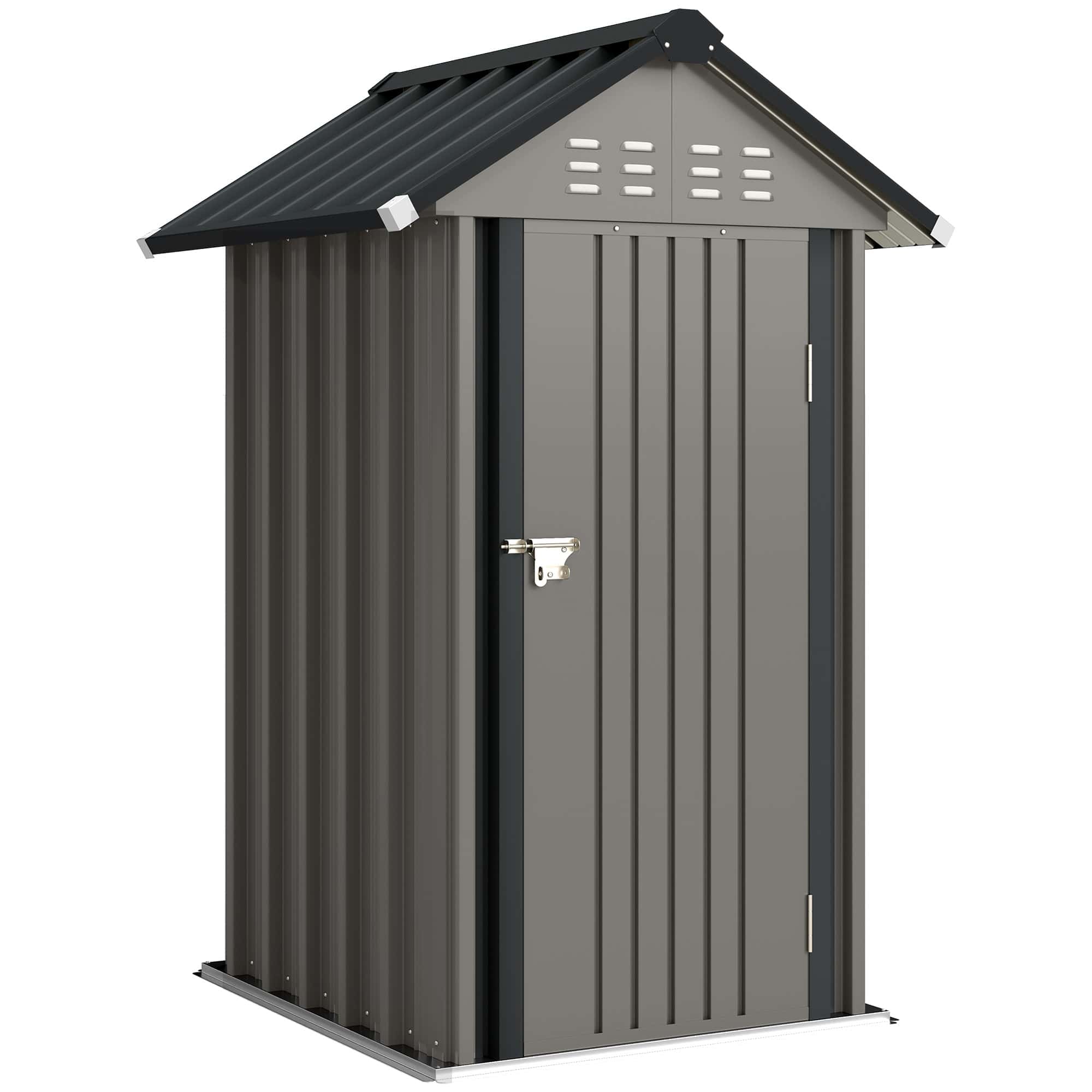 4goodz Metalen Gereedschapsschuur - Ventilatie - Slot - 122x121x192cm