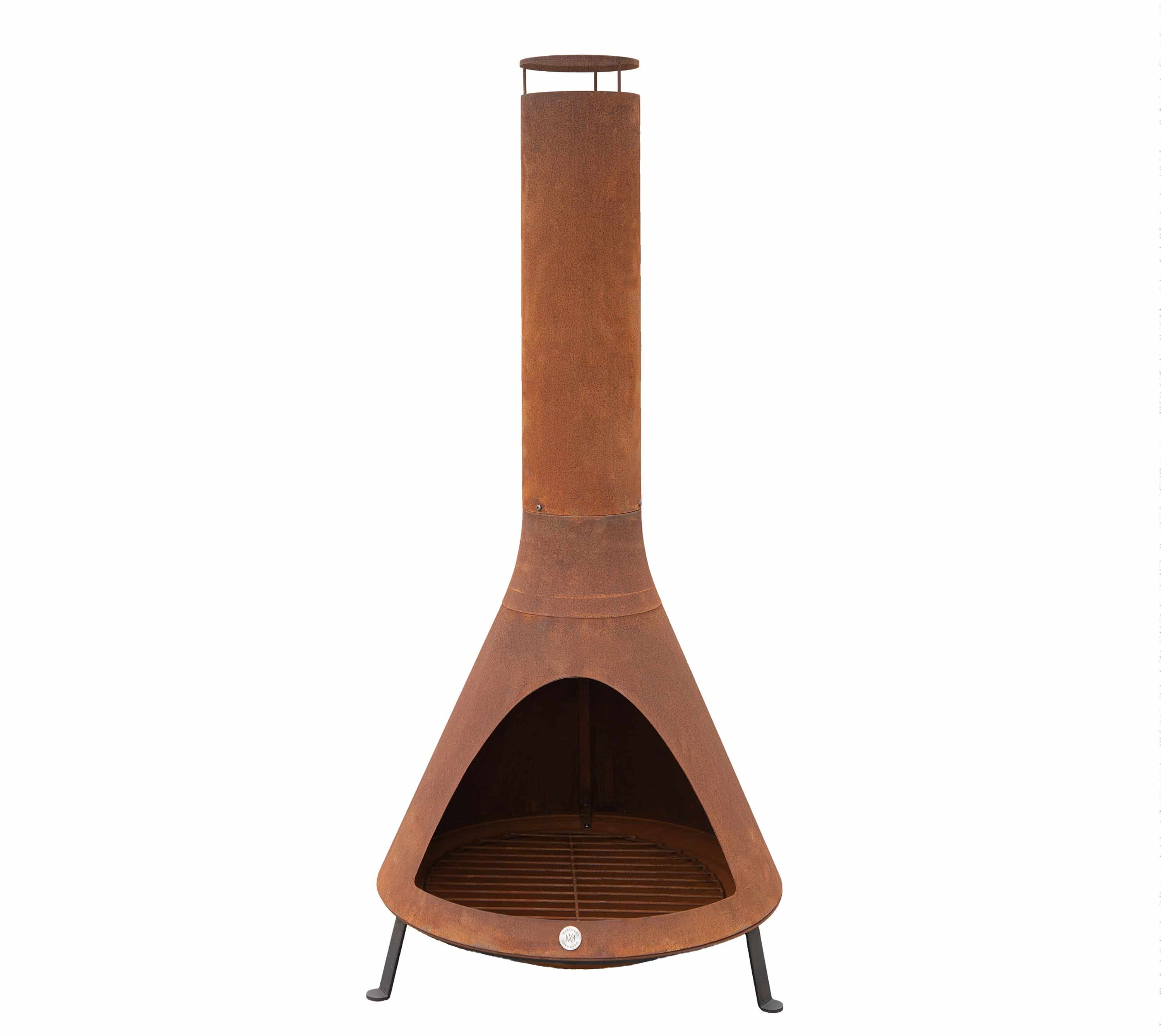 Westmann Stalen tuinhaard -- 70x70x160 cm - Roestbruin
