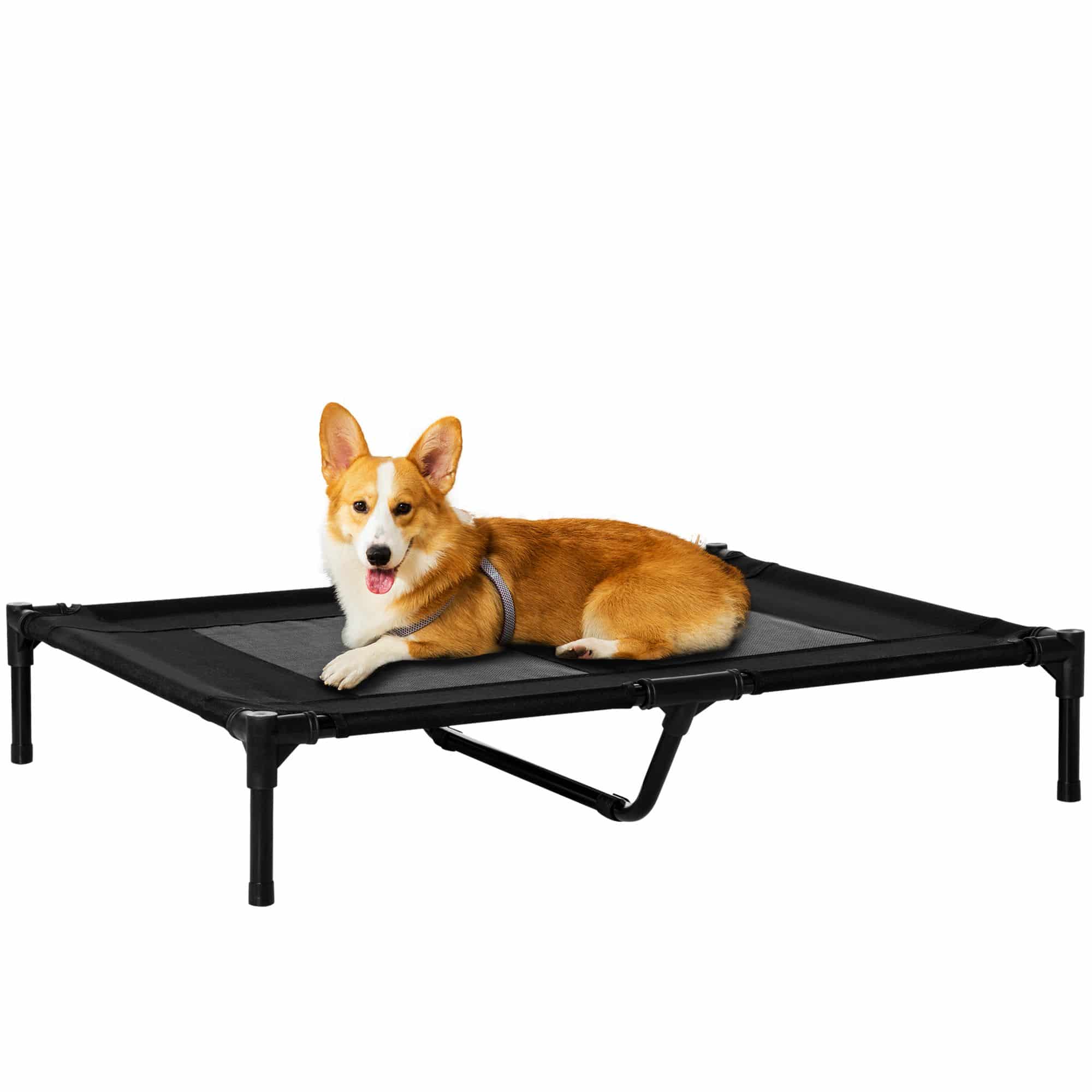 Hondenligbed - Outdoor Hondenstretcher - inklapbaar - ademend - Zwart